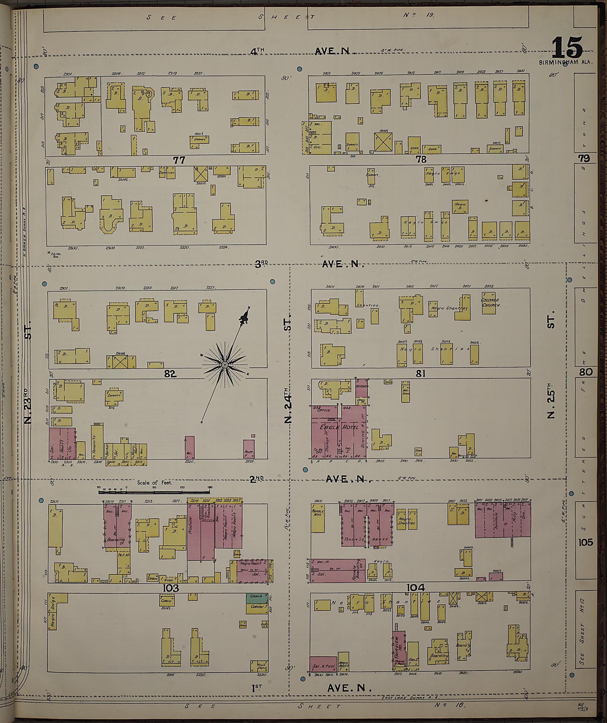 Birmingham, Jefferson County, Alabama 1891 (Sheet 15) by Relic Map Company