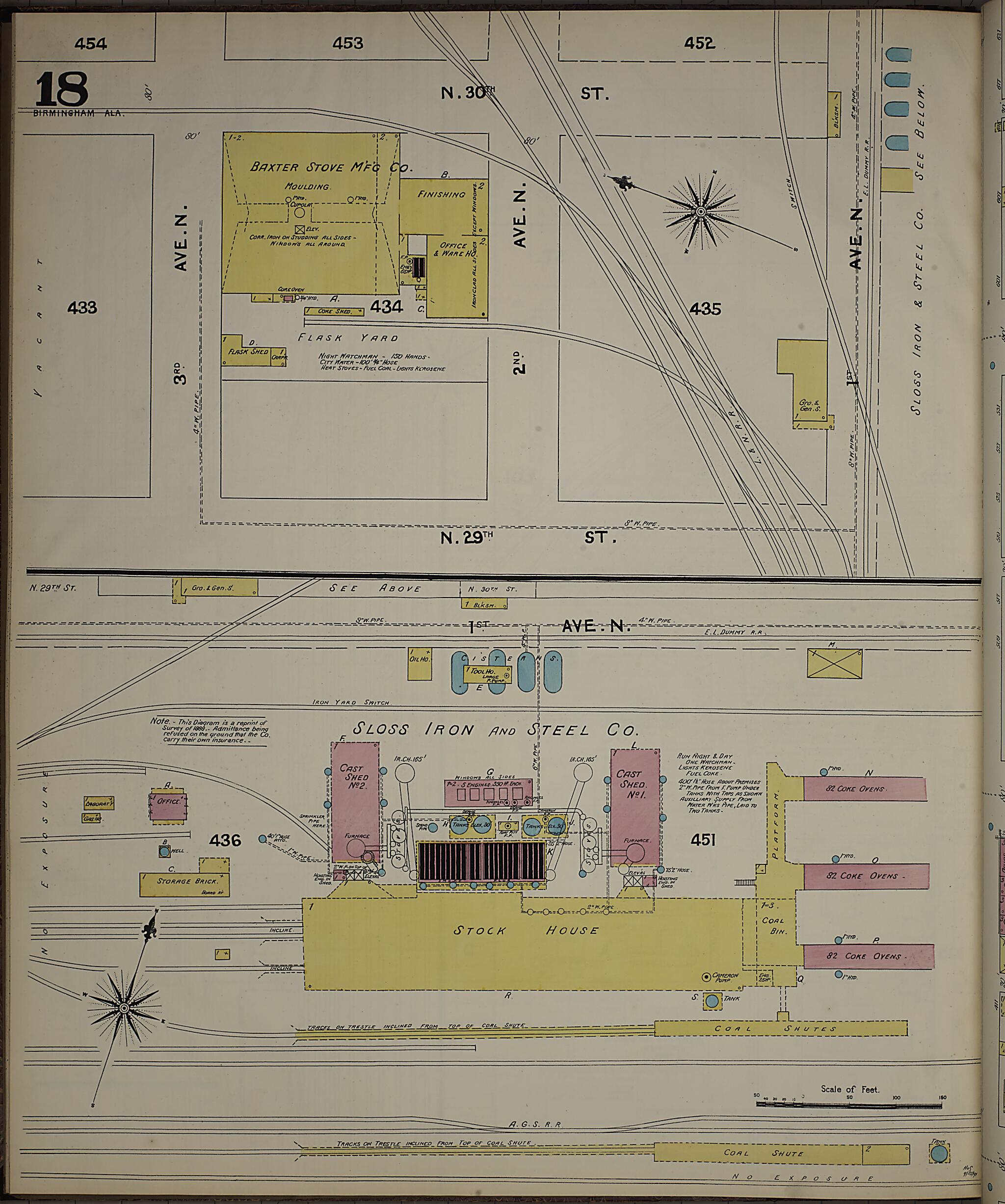 Birmingham, Jefferson County, Alabama 1891 (Sheet 18) by Relic Map Company