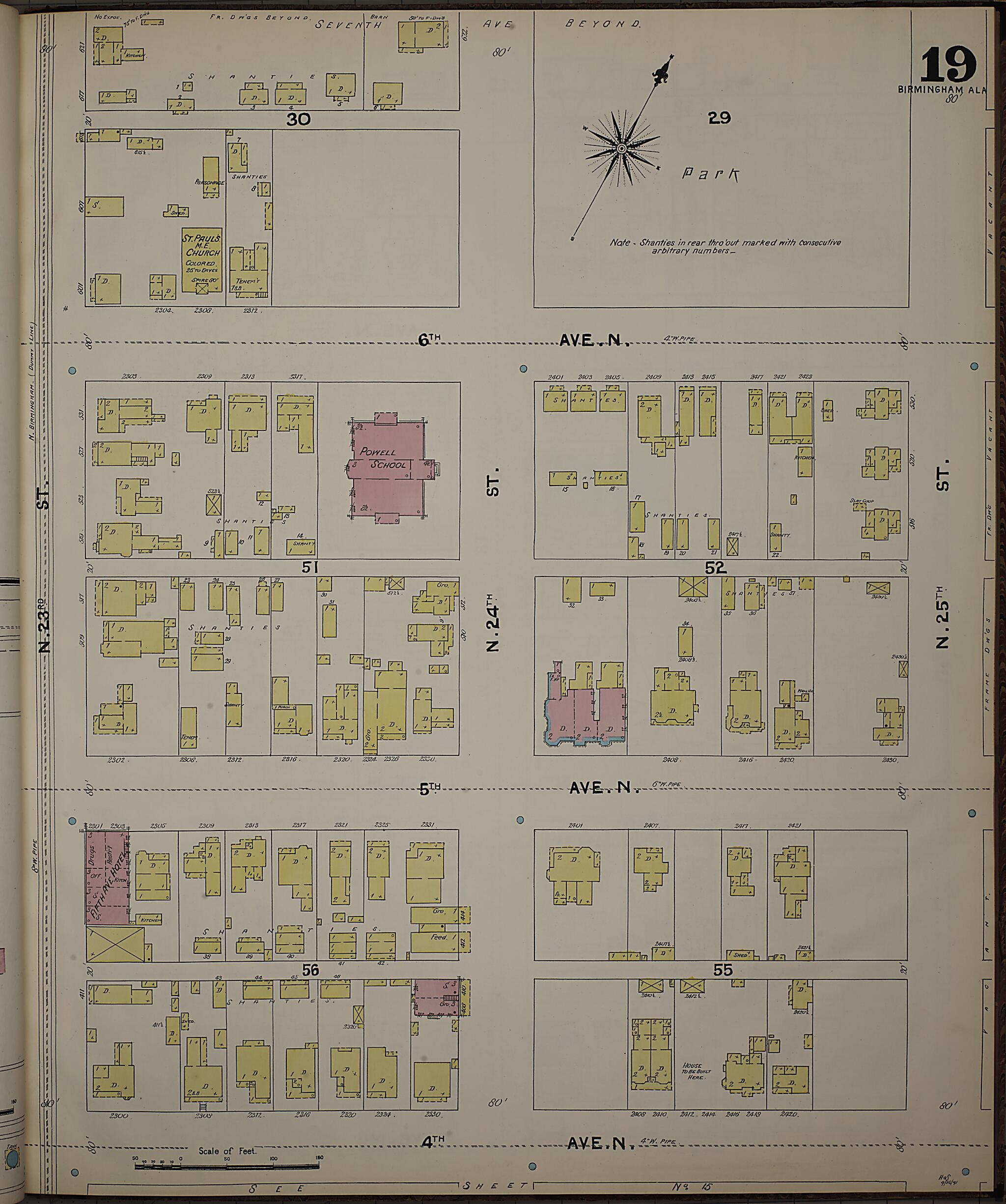 Birmingham, Jefferson County, Alabama 1891 (Sheet 19) by Relic Map Company