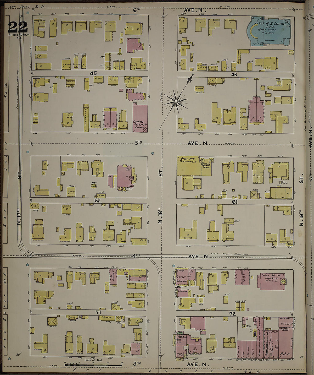 Birmingham, Jefferson County, Alabama 1891 (Sheet 22) by Relic Map Company