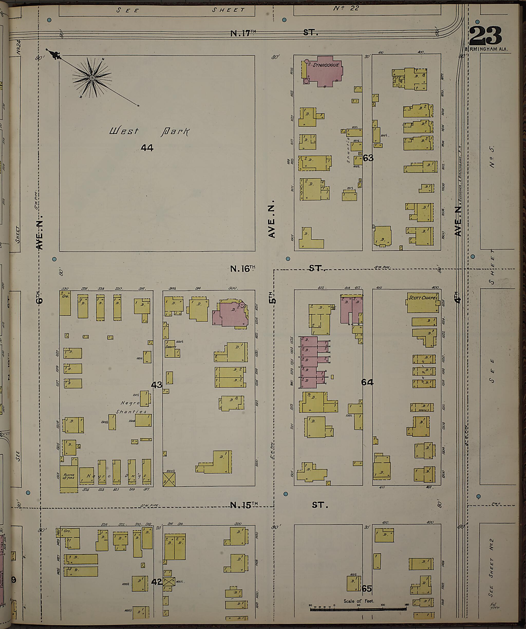 Birmingham, Jefferson County, Alabama 1891 (Sheet 23) by Relic Map Company