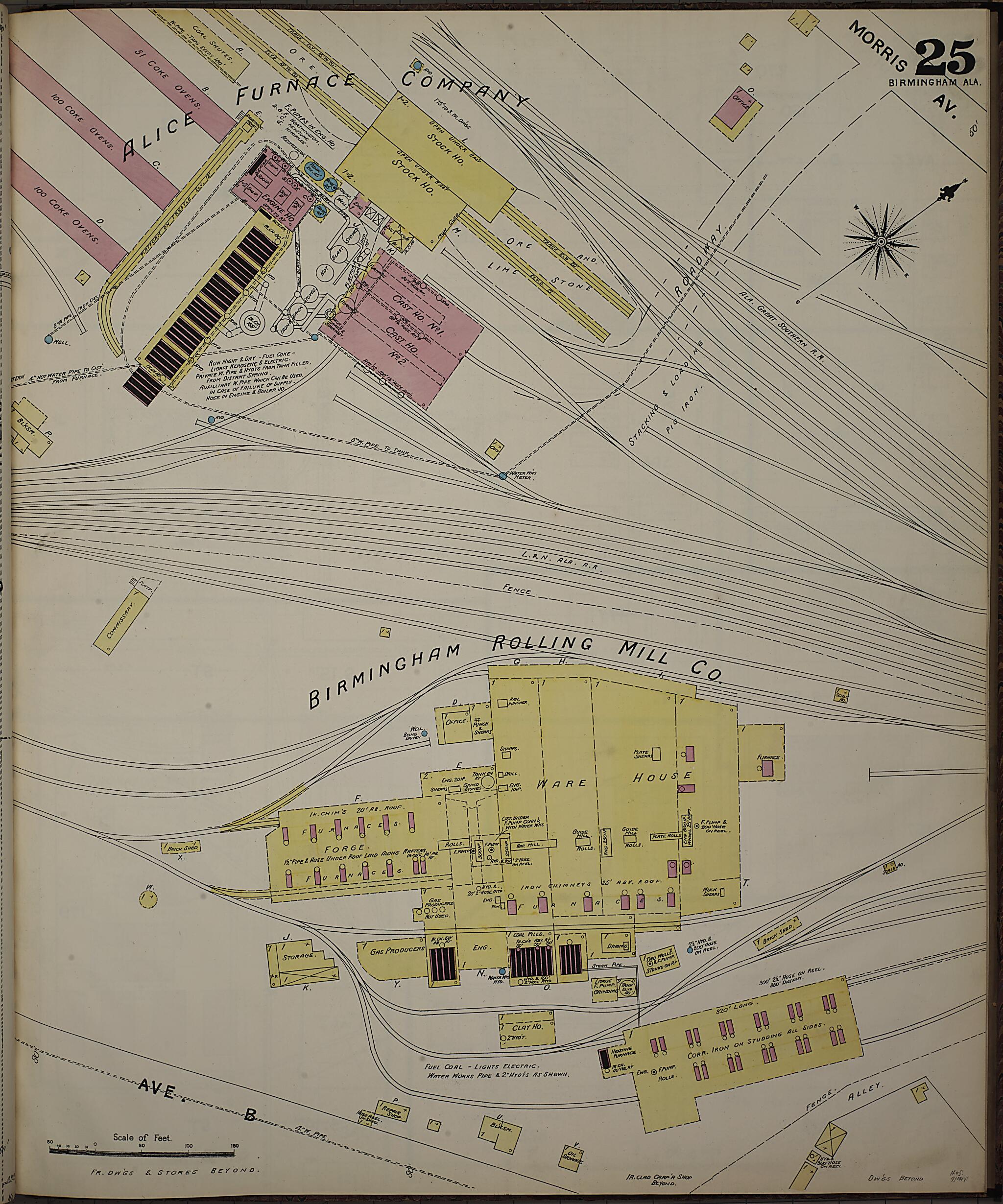 Birmingham, Jefferson County, Alabama 1891 (Sheet 25) by Relic Map Company