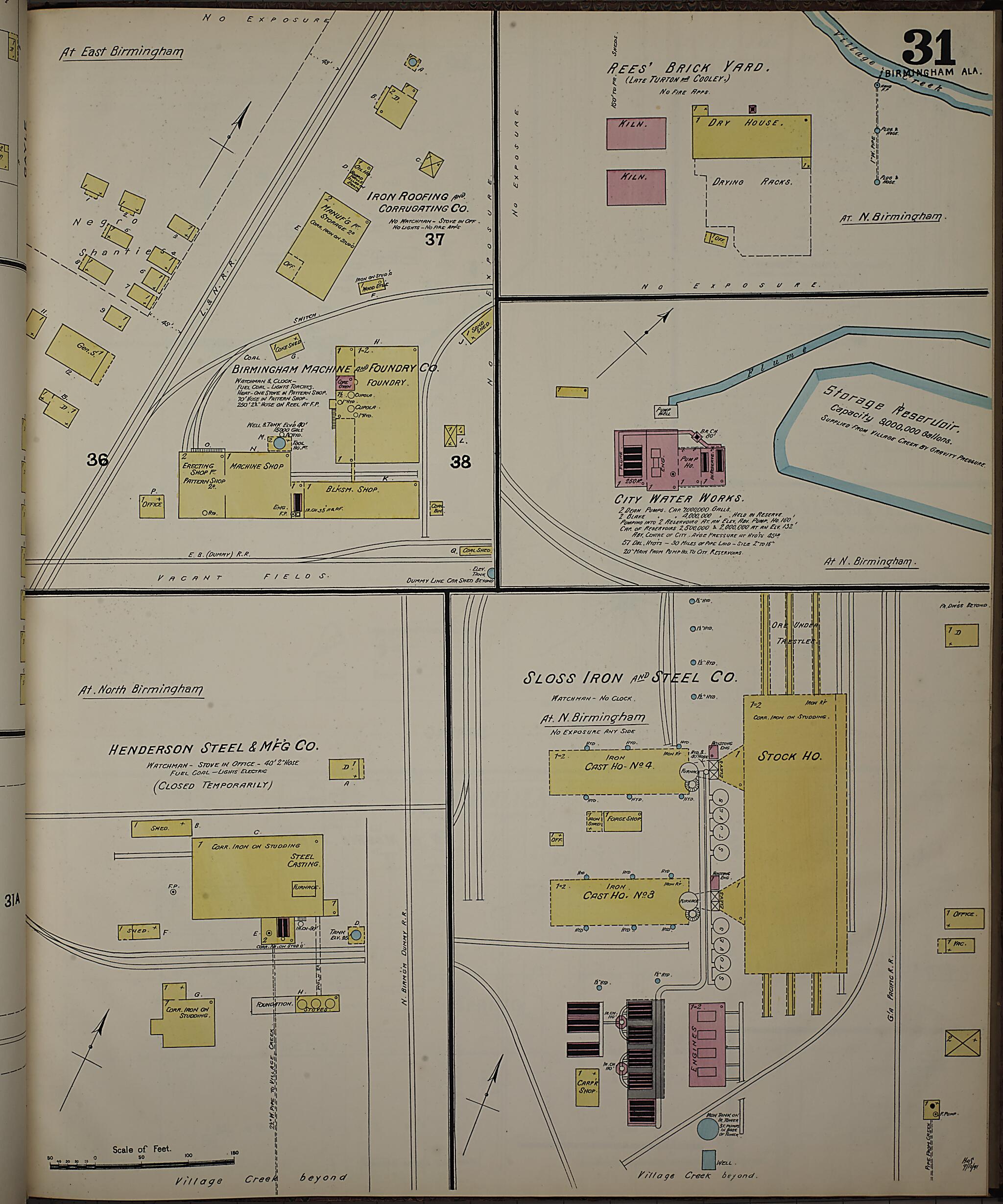 Birmingham, Jefferson County, Alabama 1891 (Sheet 31) by Relic Map Company