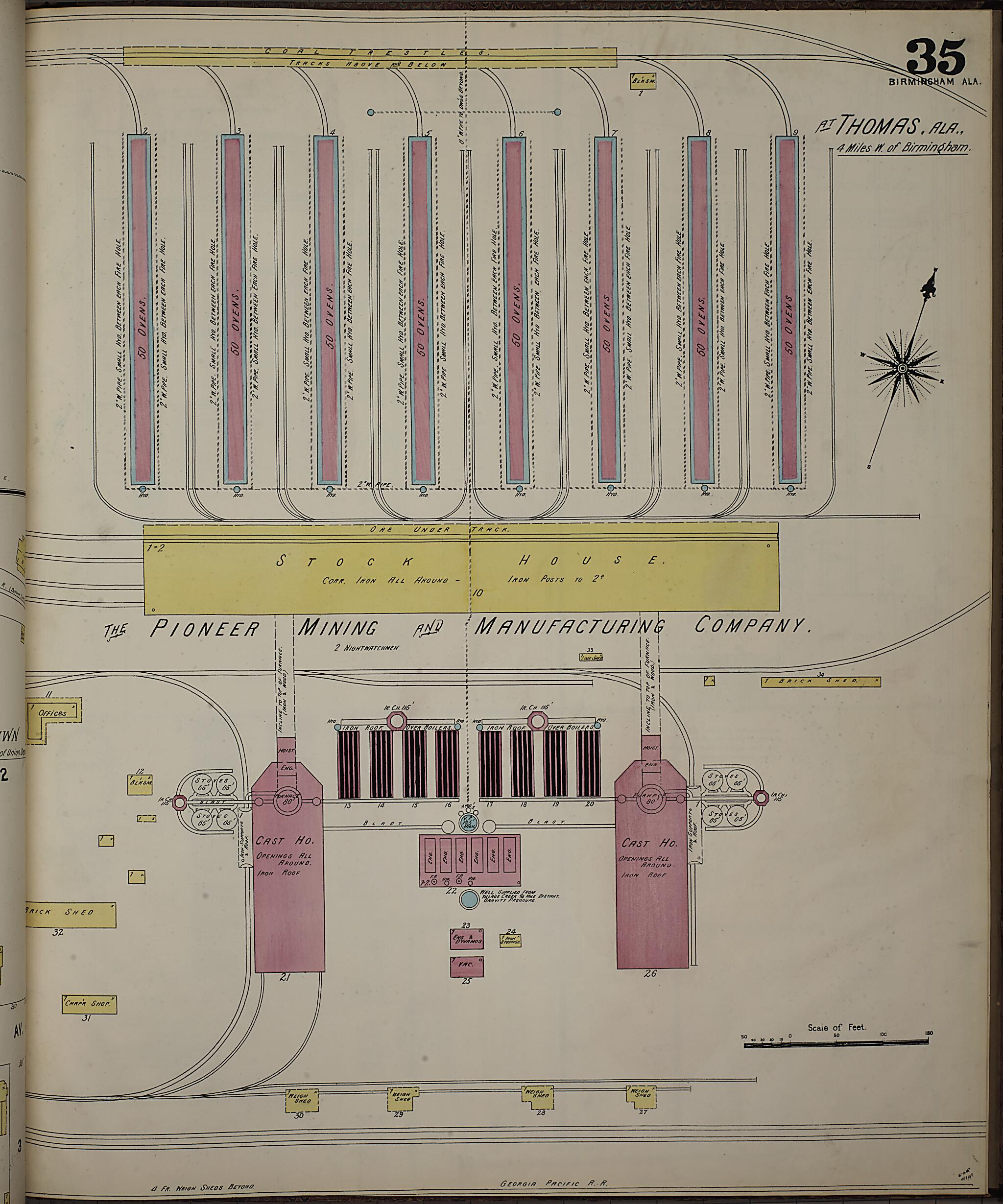 Birmingham, Jefferson County, Alabama 1891 (Sheet 35) by Relic Map Company