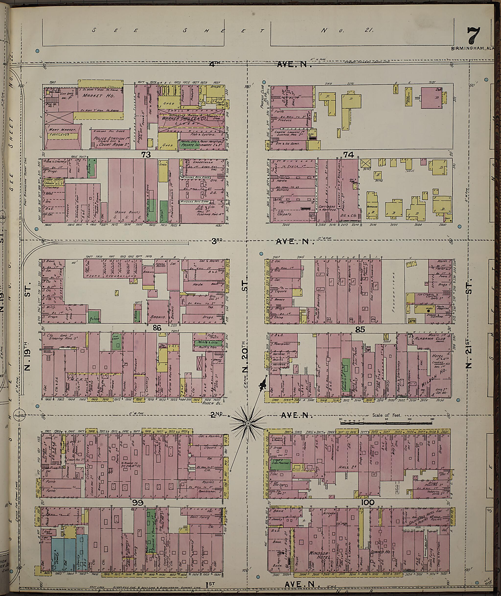 Birmingham, Jefferson County, Alabama 1891 (Sheet 7) by Relic Map Company