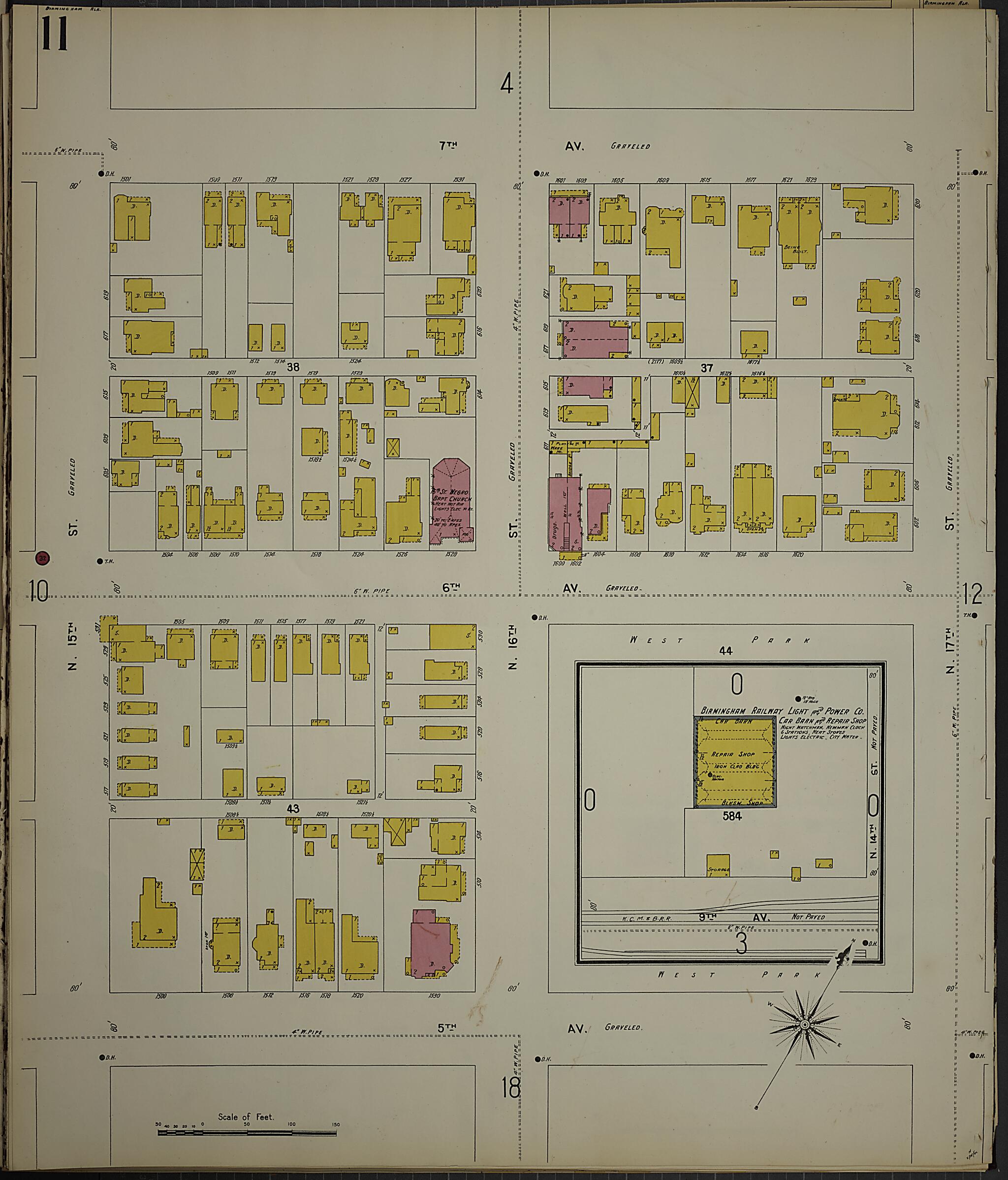 Birmingham, Jefferson County, Alabama 1902 (Sheet 12) by Relic Map Company