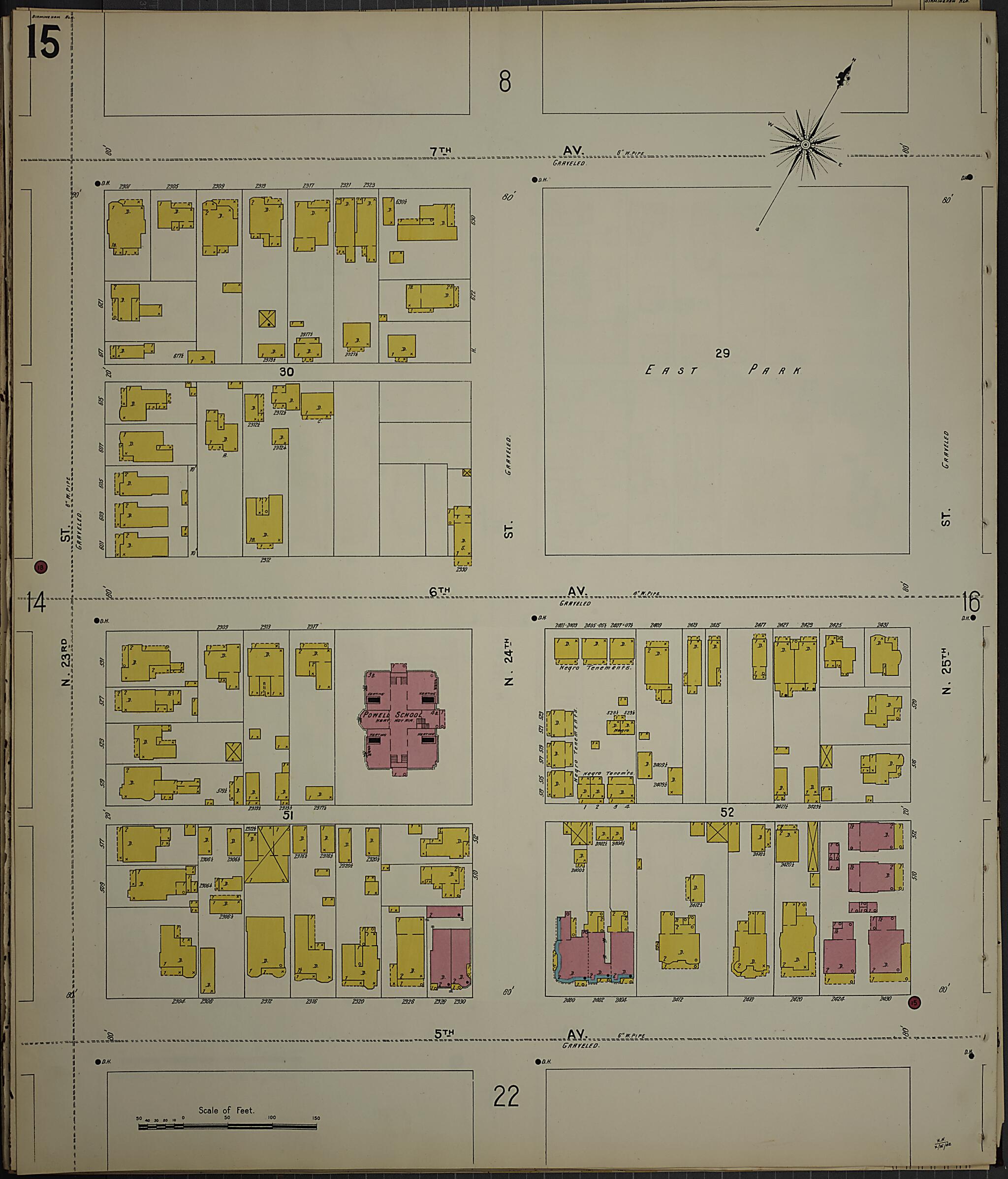 Birmingham, Jefferson County, Alabama 1902 (Sheet 16) by Relic Map Company