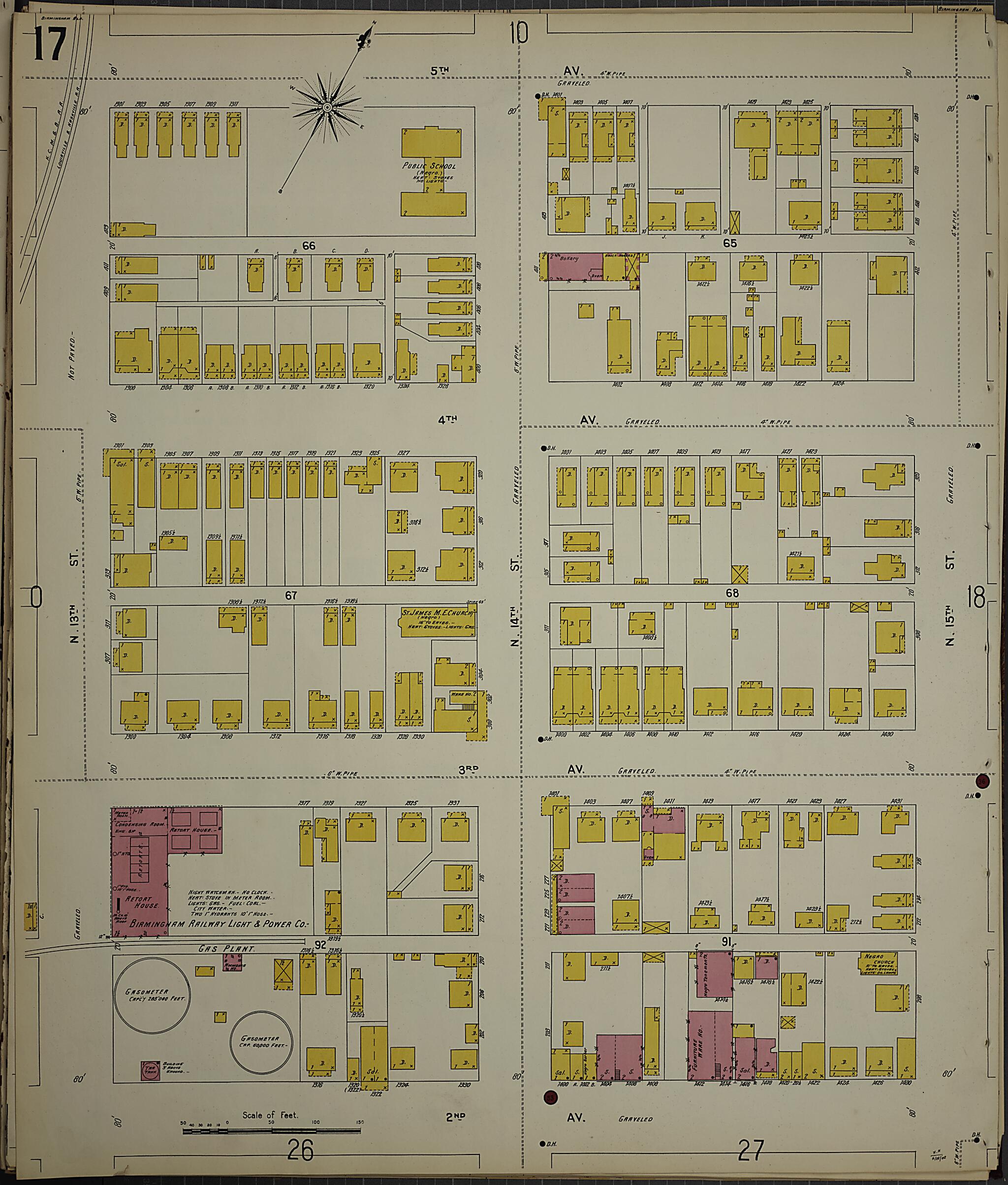 Birmingham, Jefferson County, Alabama 1902 (Sheet 18) by Relic Map Company