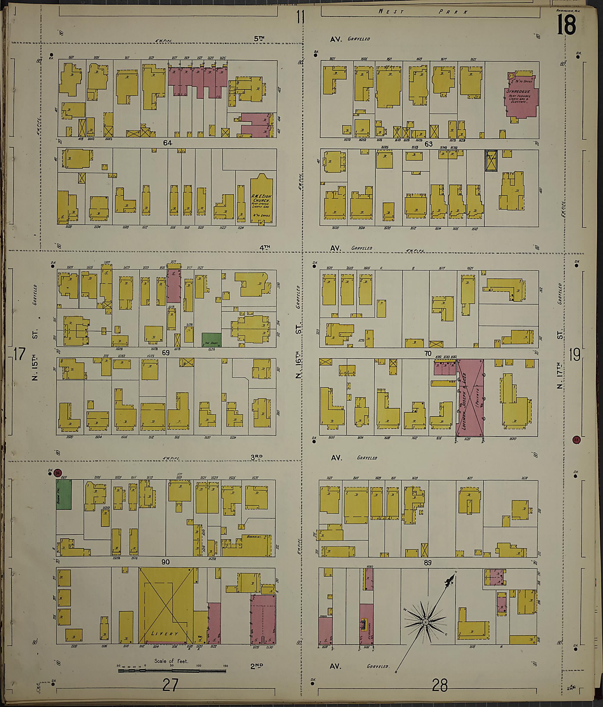 Birmingham, Jefferson County, Alabama 1902 (Sheet 19) by Relic Map Company