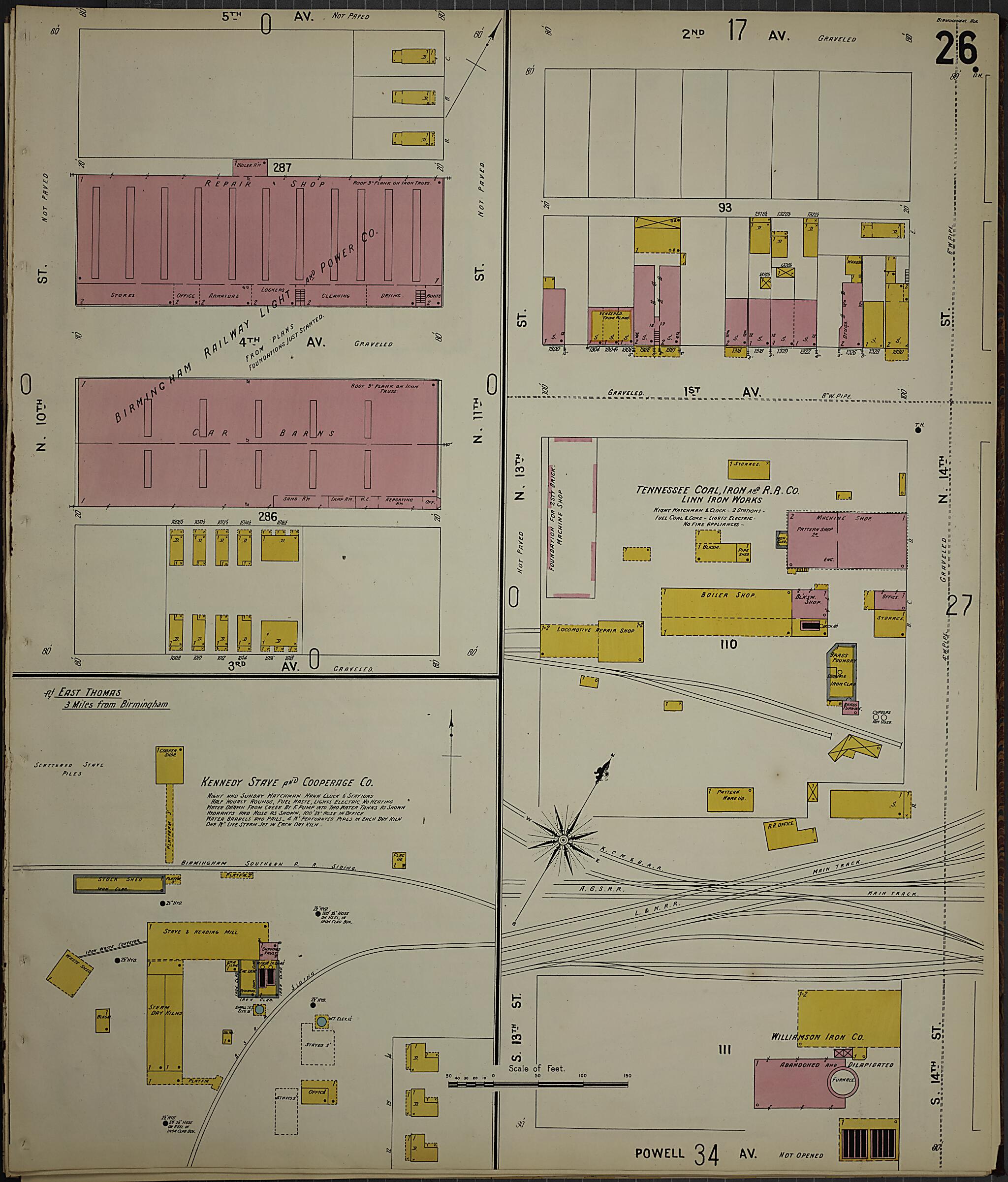 Birmingham, Jefferson County, Alabama 1902 (Sheet 31) by Relic Map Company