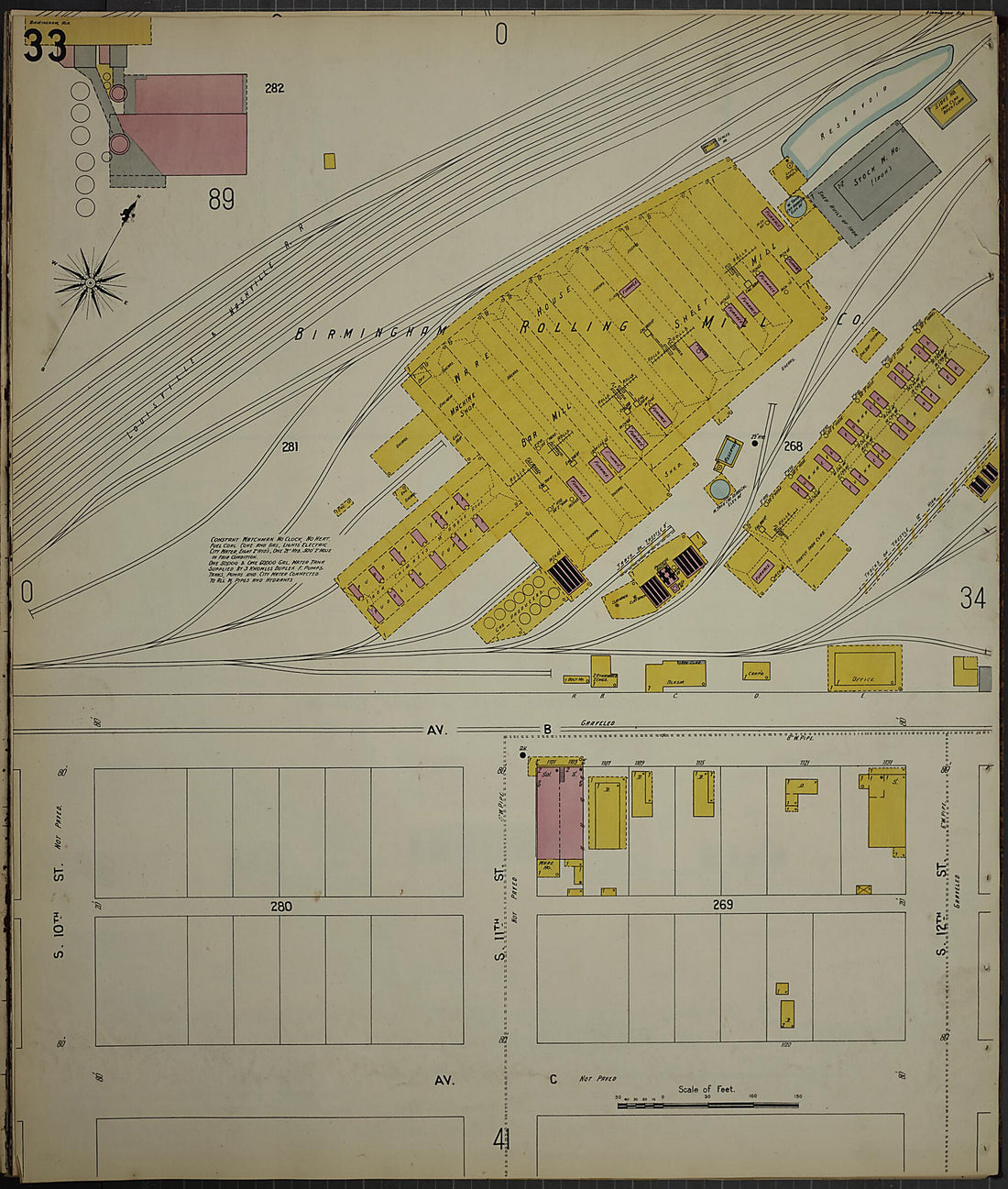 This old map of Birmingham, Jefferson County, Alabama was created by Sanborn Map Company in 1902