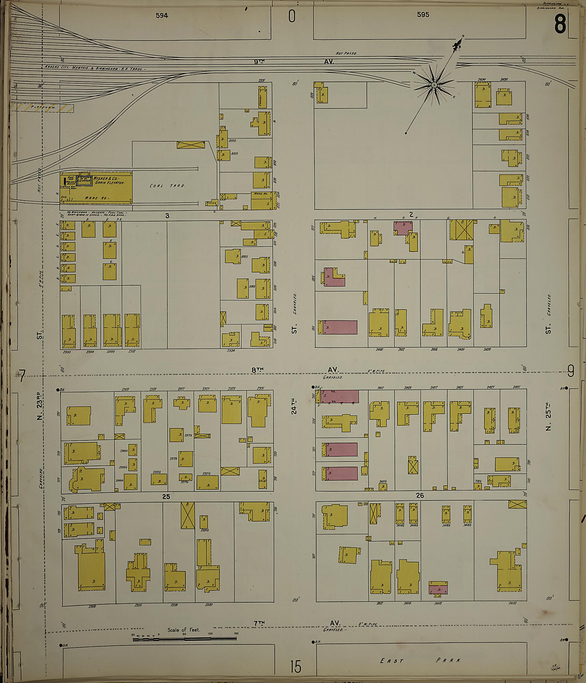 Birmingham, Jefferson County, Alabama 1902 (Sheet 9) by Relic Map Company