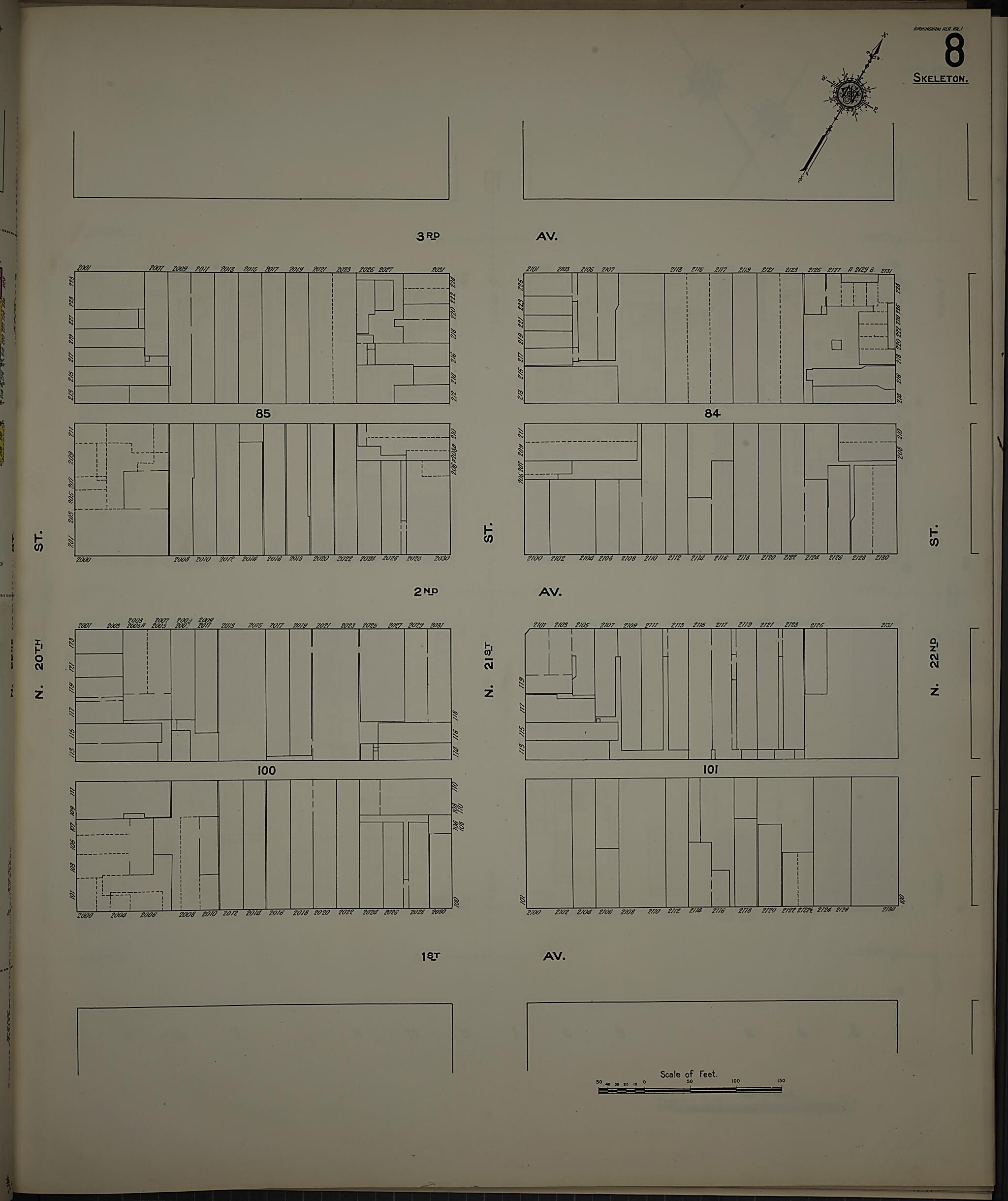 Birmingham, Jefferson County, Alabama 1911 (Sheet 13) by Relic Map Company