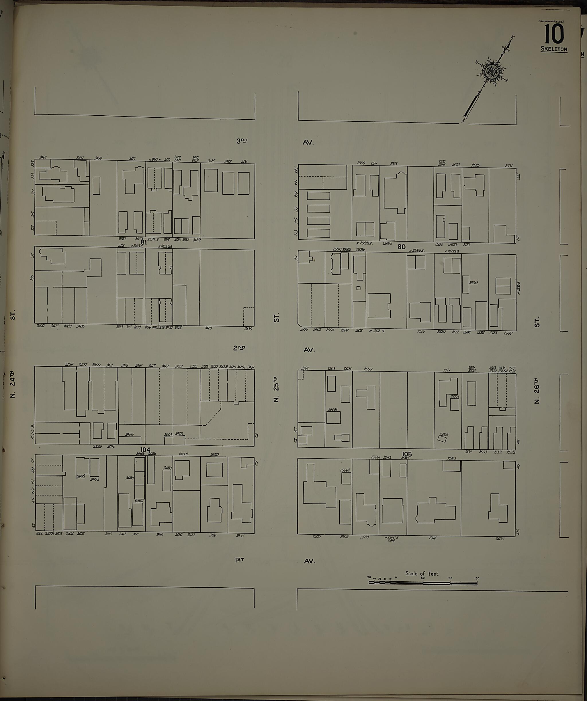 Birmingham, Jefferson County, Alabama 1911 (Sheet 17) by Relic Map Company