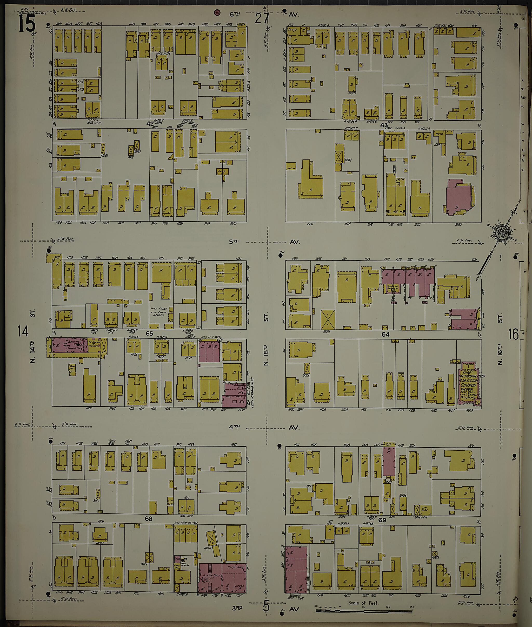 Birmingham, Jefferson County, Alabama 1911 (Sheet 22) by Relic Map Company