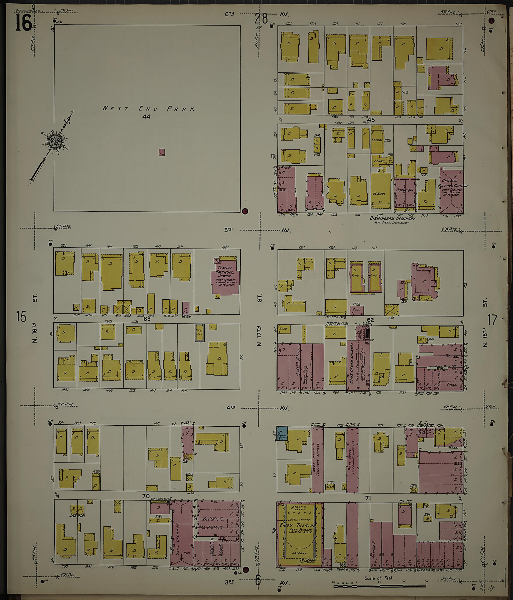 Birmingham, Jefferson County, Alabama 1911 (Sheet 24) by Relic Map Company