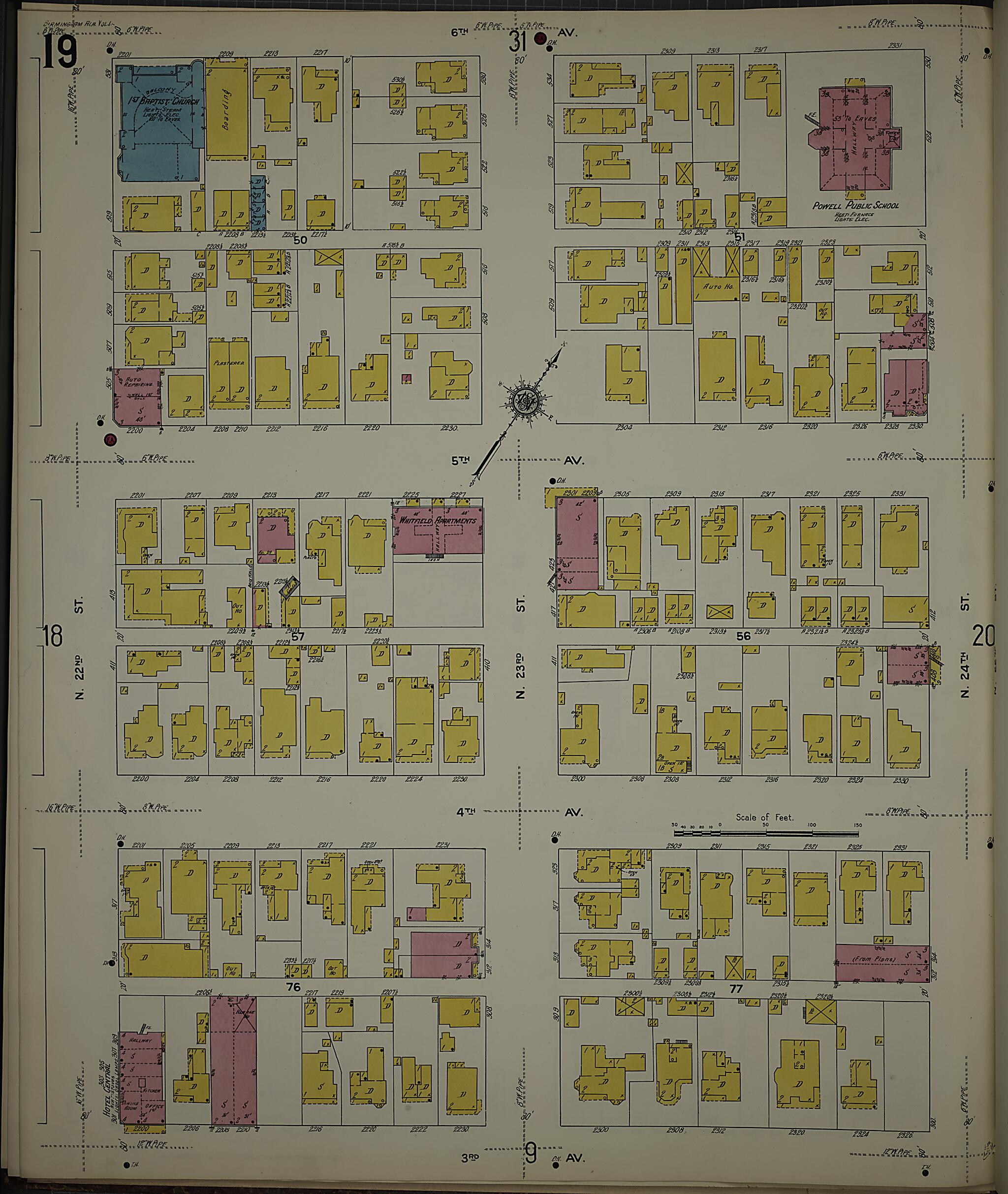Birmingham, Jefferson County, Alabama 1911 (Sheet 30) by Relic Map Company