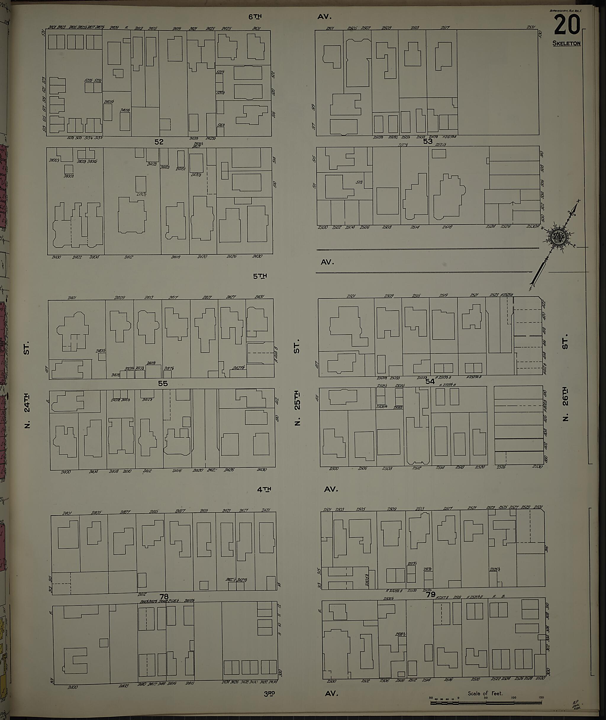 Birmingham, Jefferson County, Alabama 1911 (Sheet 33) by Relic Map Company