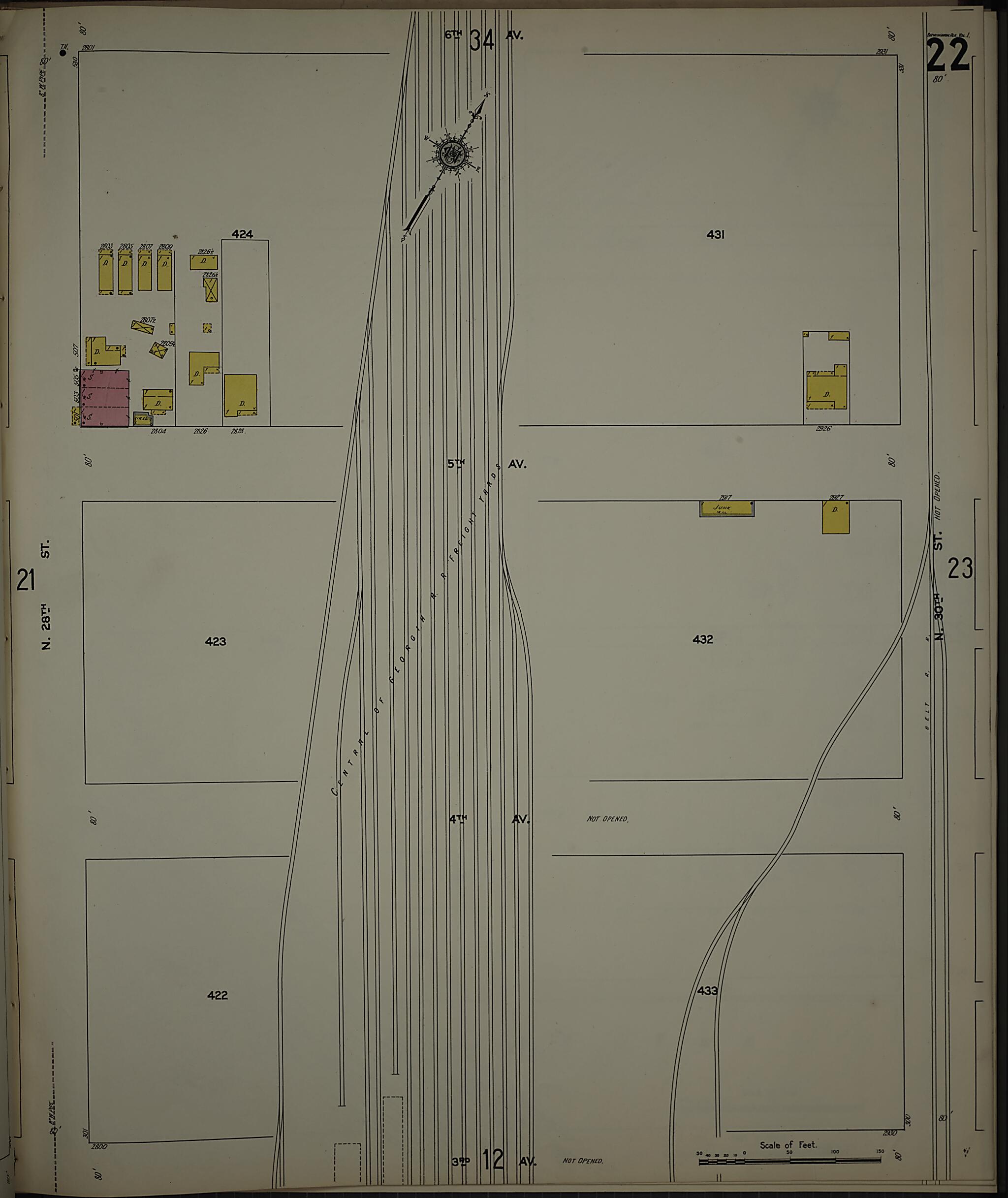 Birmingham, Jefferson County, Alabama 1911 (Sheet 35) by Relic Map Company