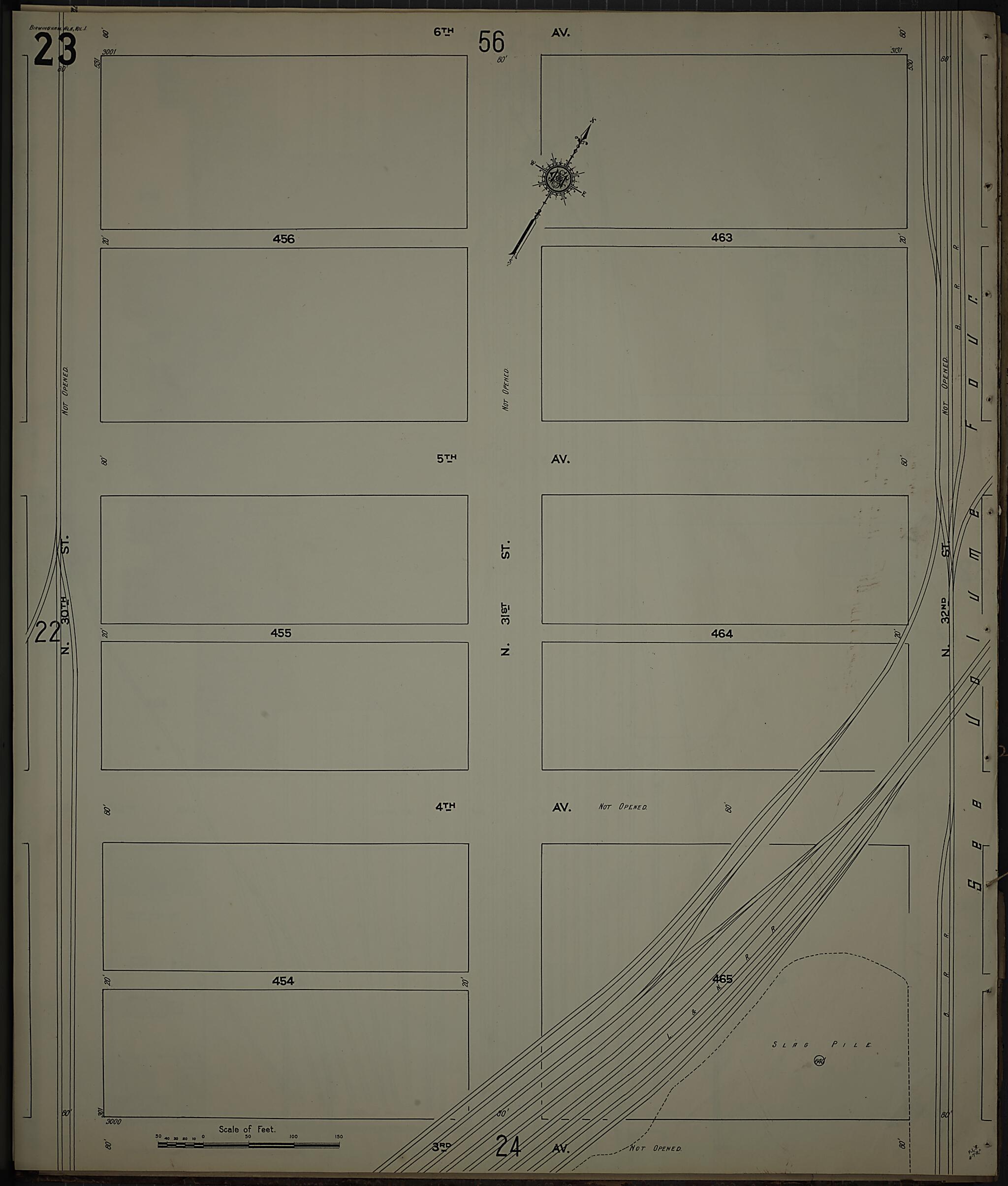 Birmingham, Jefferson County, Alabama 1911 (Sheet 36) by Relic Map Company