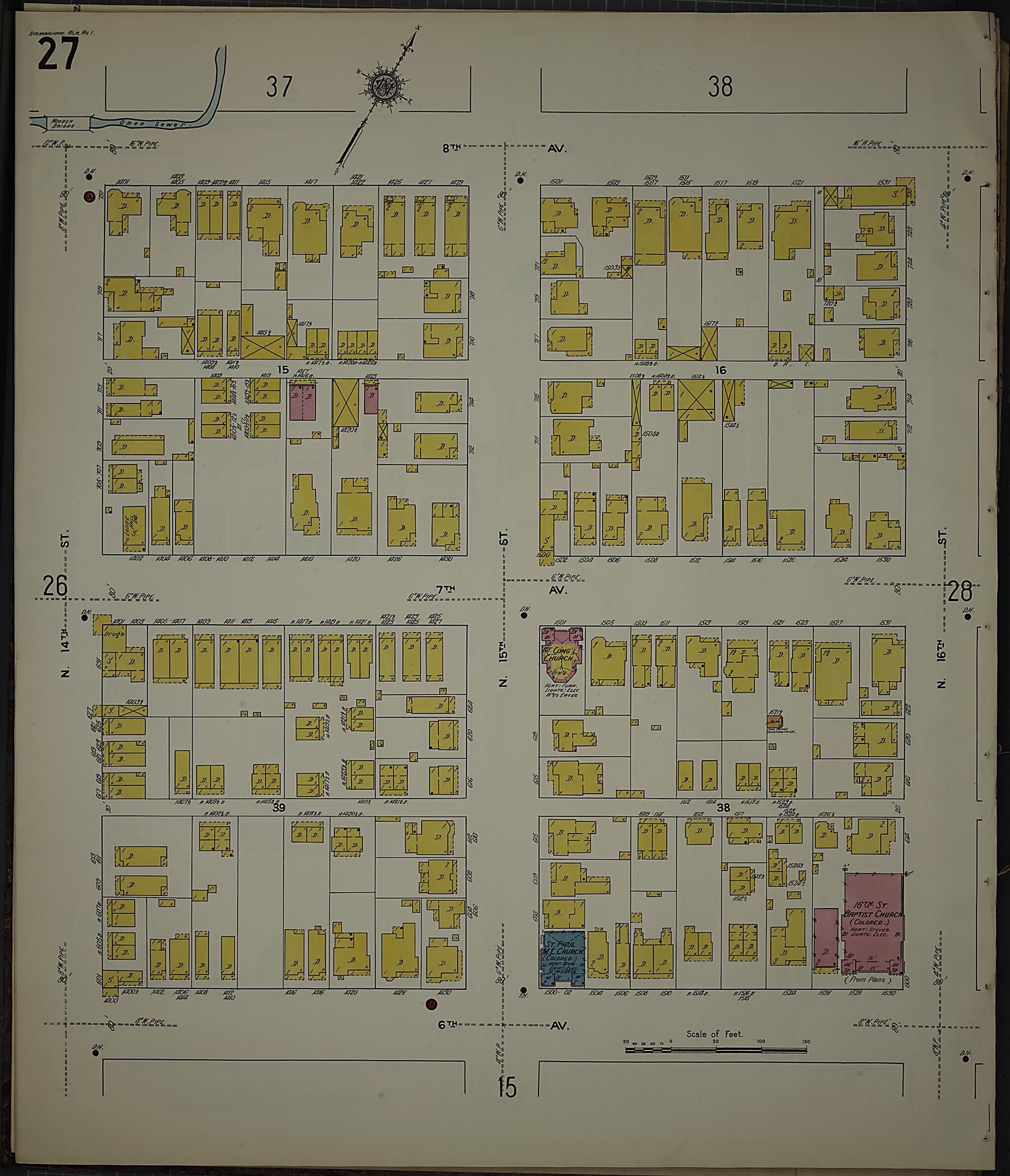Birmingham, Jefferson County, Alabama 1911 (Sheet 40) by Relic Map Company