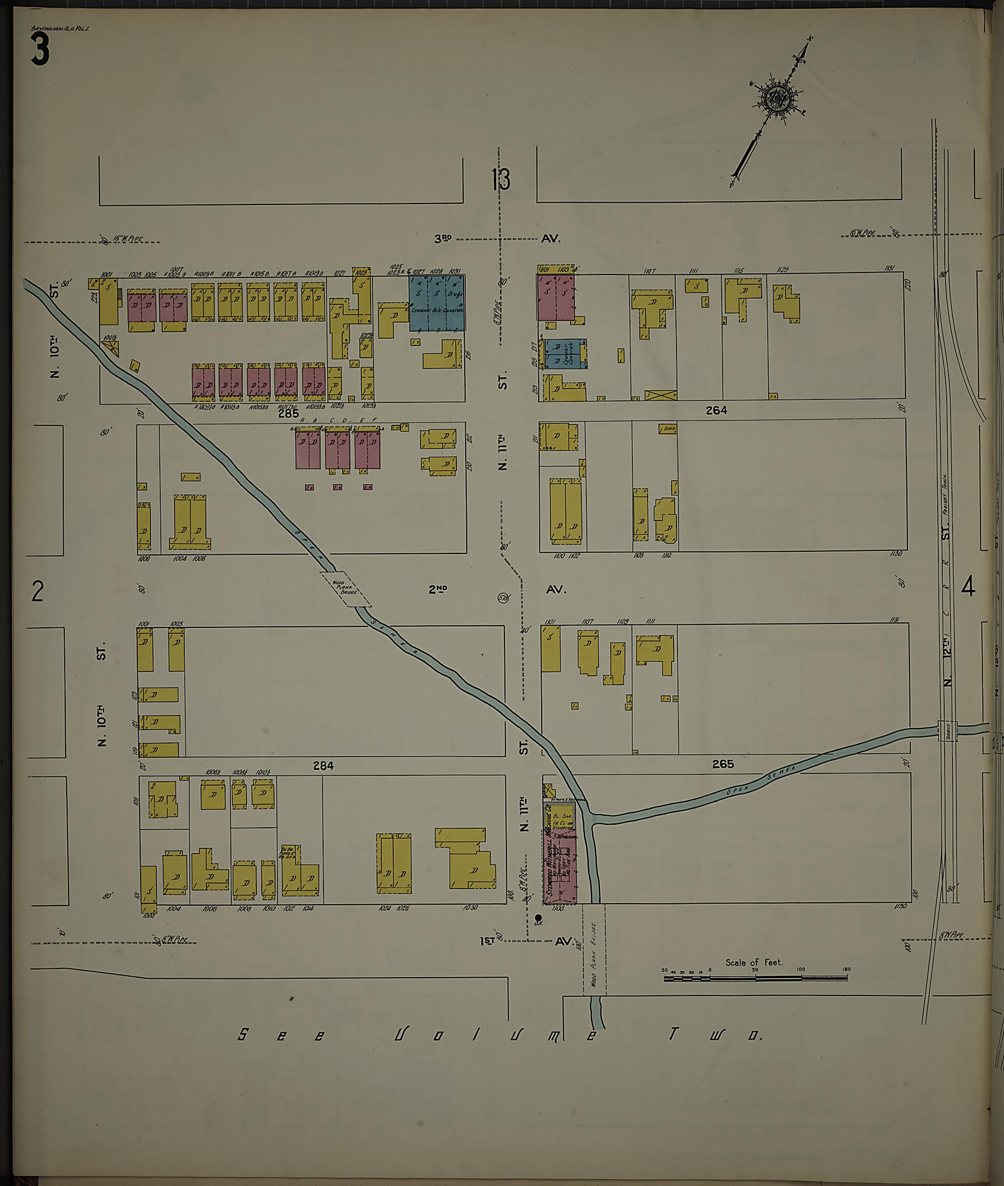 Birmingham, Jefferson County, Alabama 1911 (Sheet 4) by Relic Map Company