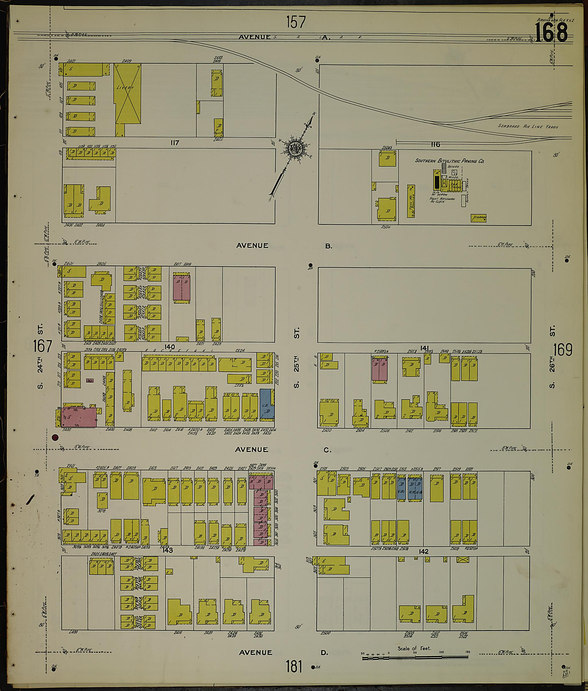 Birmingham, Jefferson County, Alabama 1911 (Sheet 25) by Relic Map Company