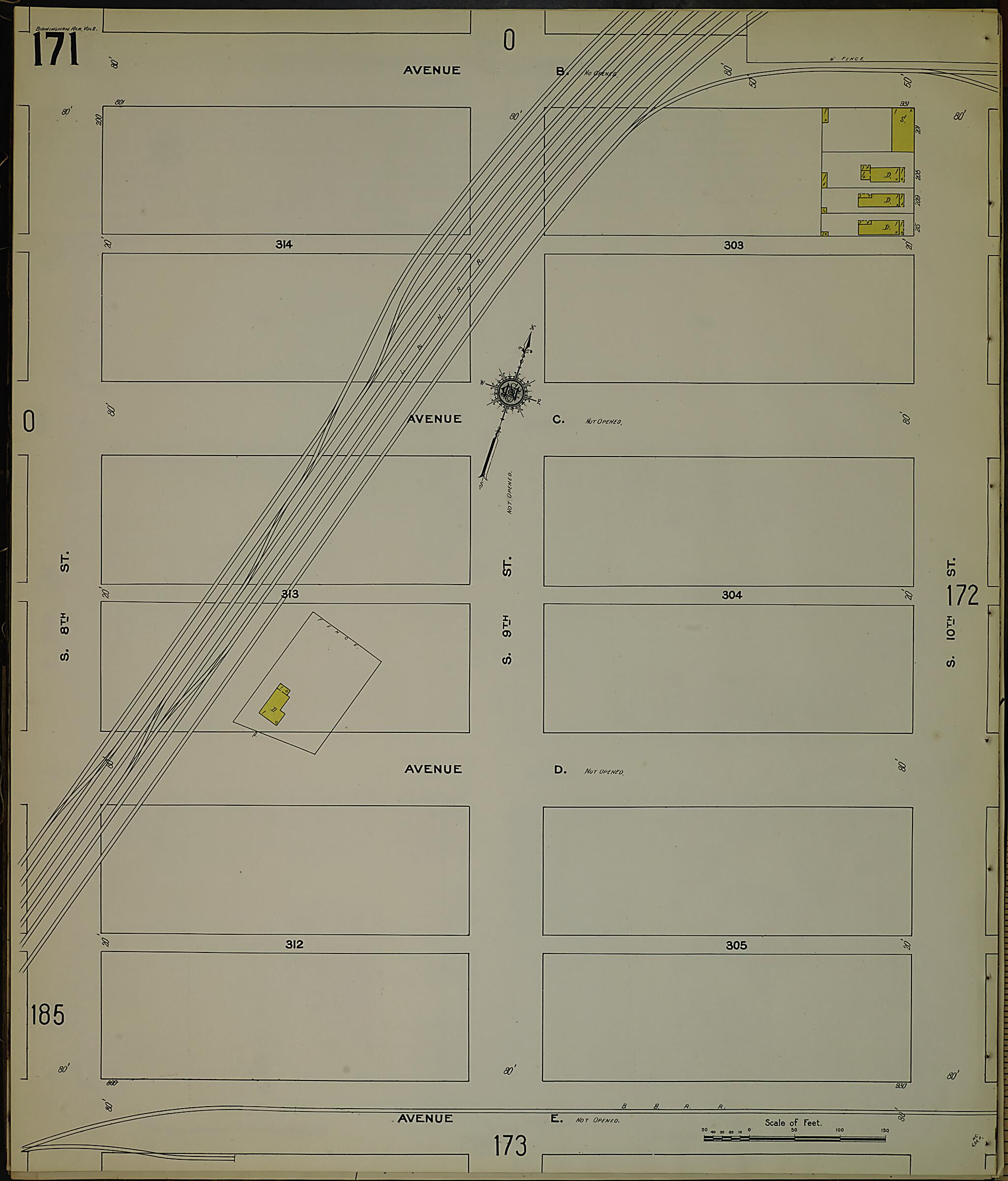 Birmingham, Jefferson County, Alabama 1911 (Sheet 28) by Relic Map Company