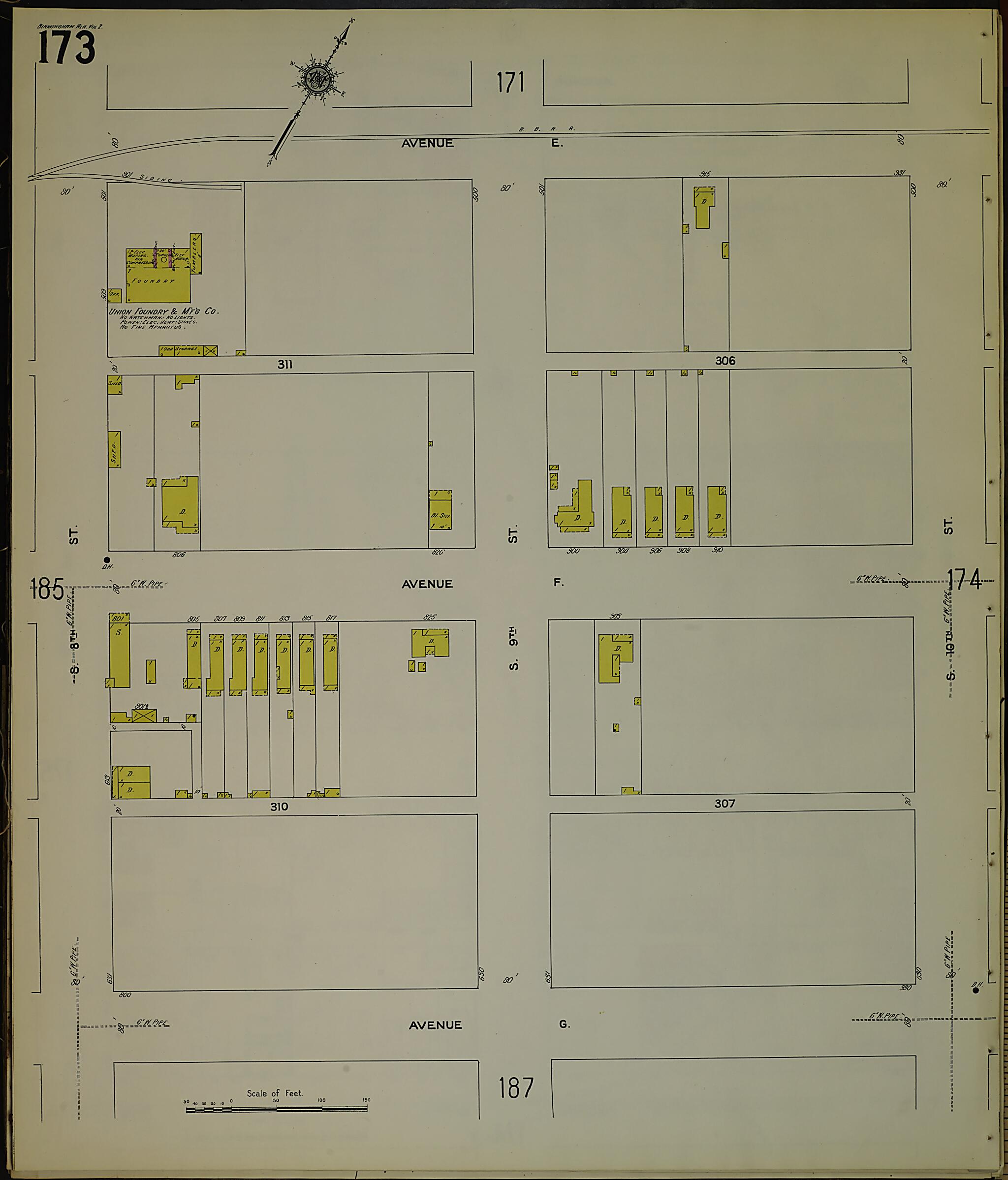 Birmingham, Jefferson County, Alabama 1911 (Sheet 30) by Relic Map Company