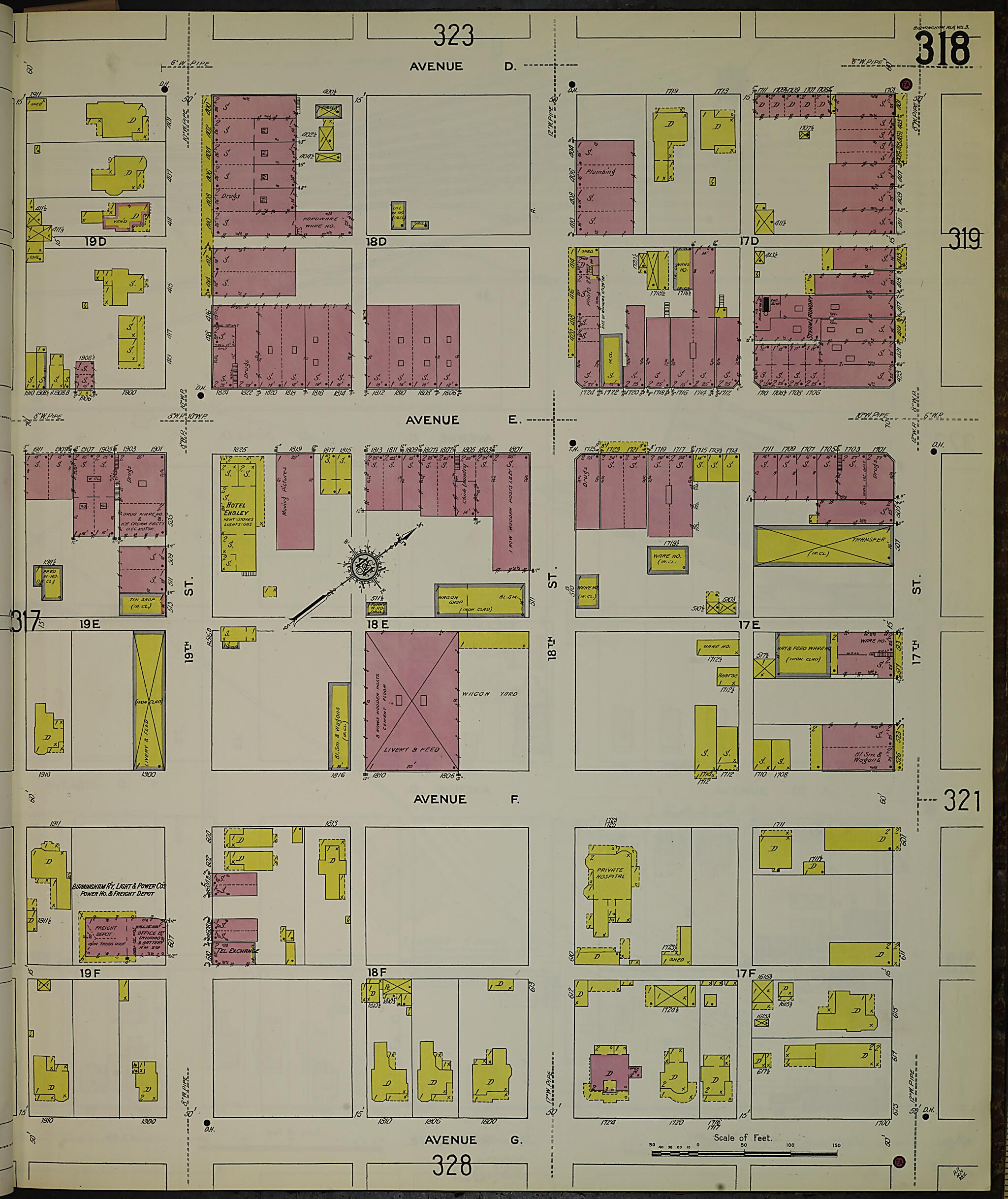 Birmingham, Jefferson County, Alabama 1911 (Sheet 10) by Relic Map Company