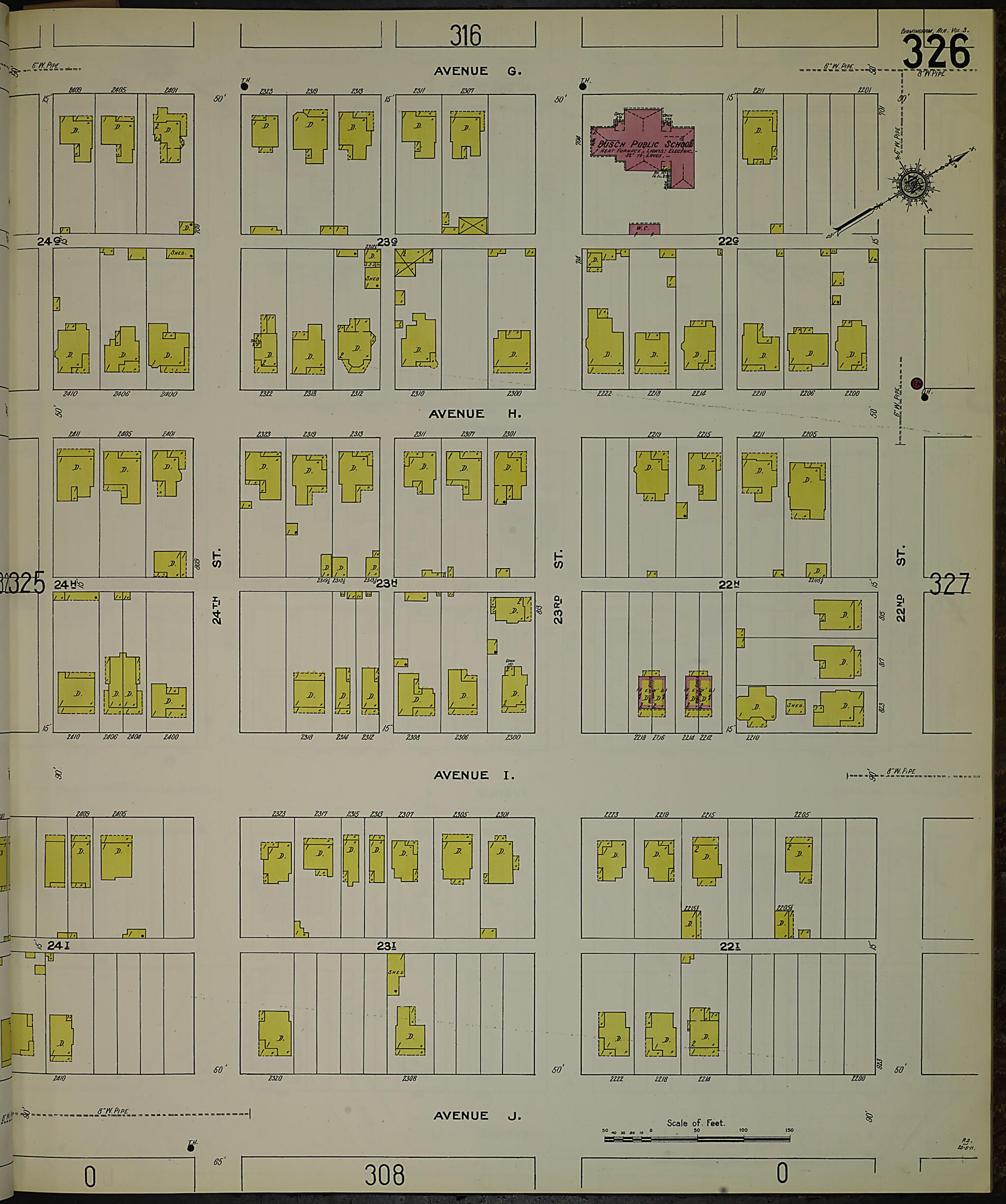Birmingham, Jefferson County, Alabama 1911 (Sheet 14) by Relic Map Company