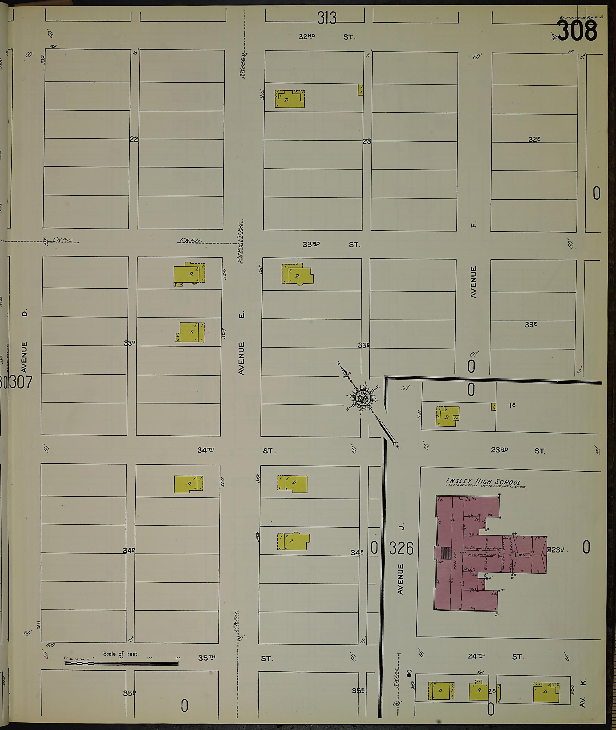 Birmingham, Jefferson County, Alabama 1911 (Sheet 5) by Relic Map Company