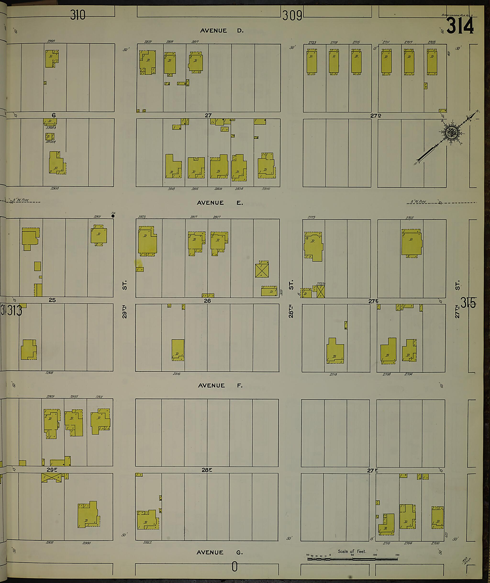 Birmingham, Jefferson County, Alabama 1911 (Sheet 8) by Relic Map Company