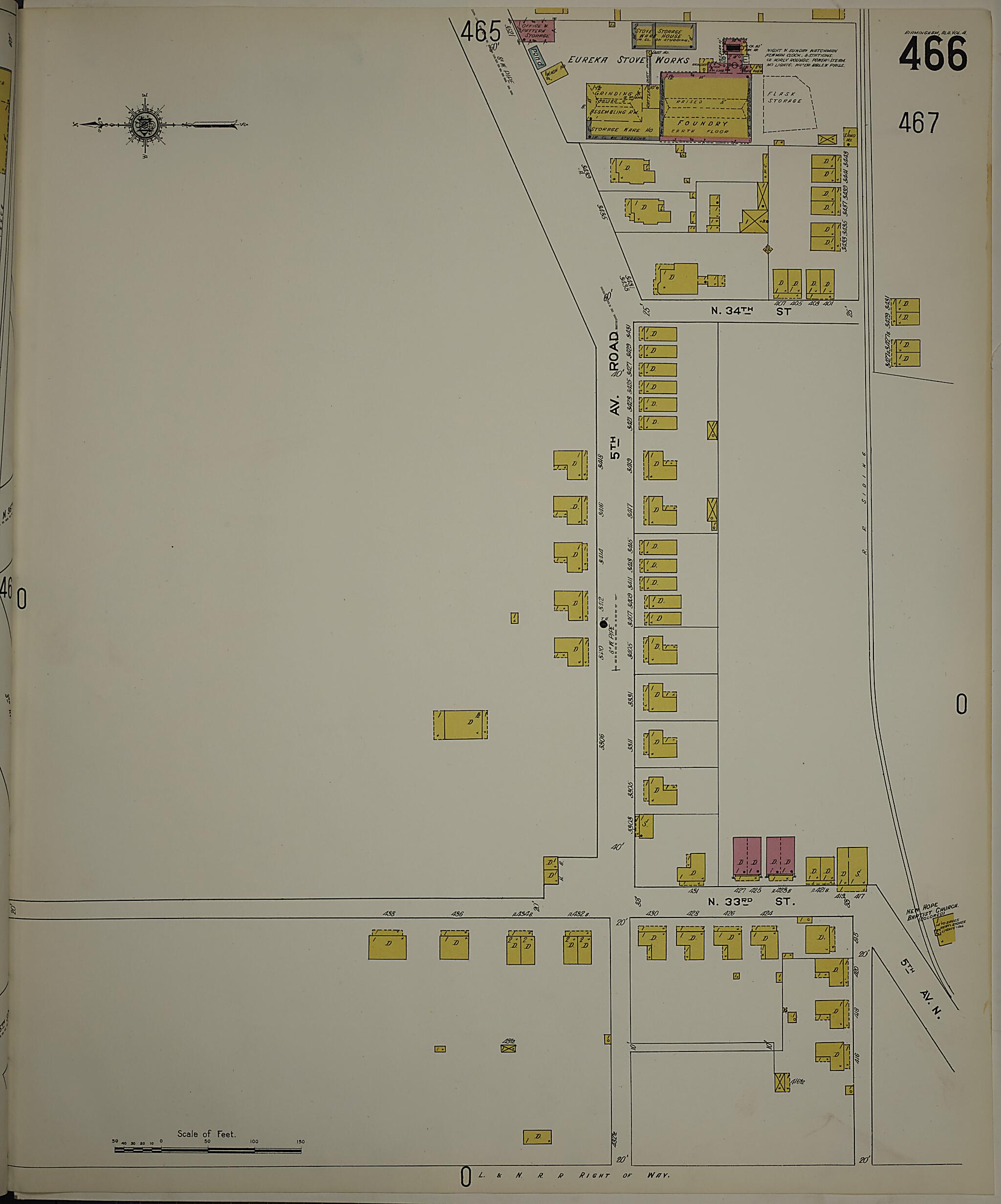 Birmingham, Jefferson County, Alabama 1911 (Sheet 17) by Relic Map Company