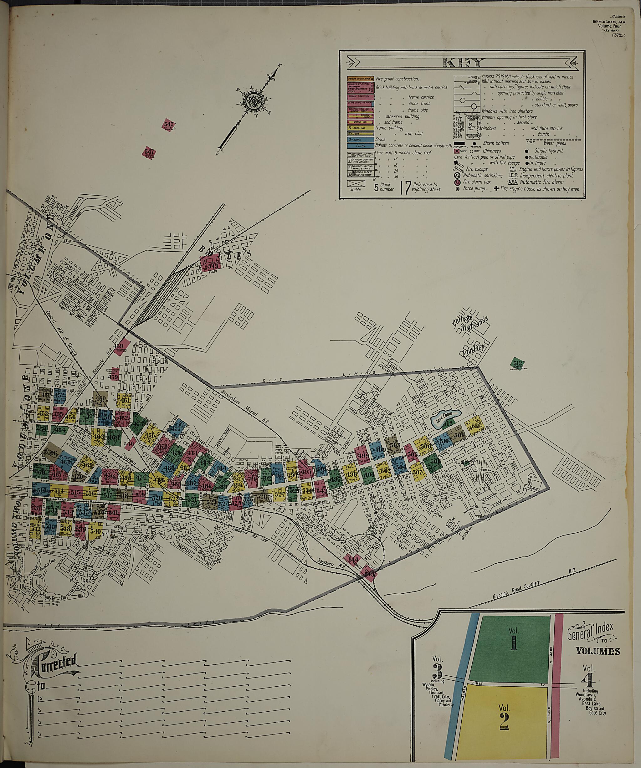 Birmingham, Jefferson County, Alabama 1911 (Sheet 1) by Relic Map Company