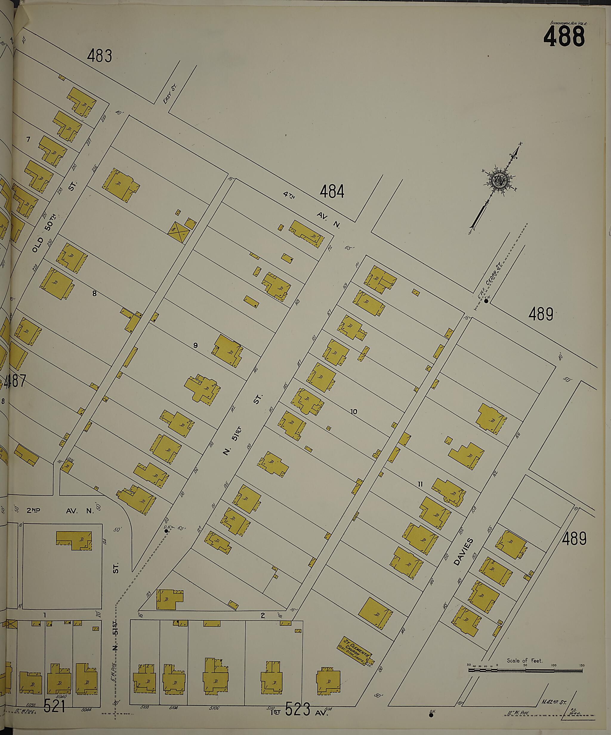 Birmingham, Jefferson County, Alabama 1911 (Sheet 39) by Relic Map Company