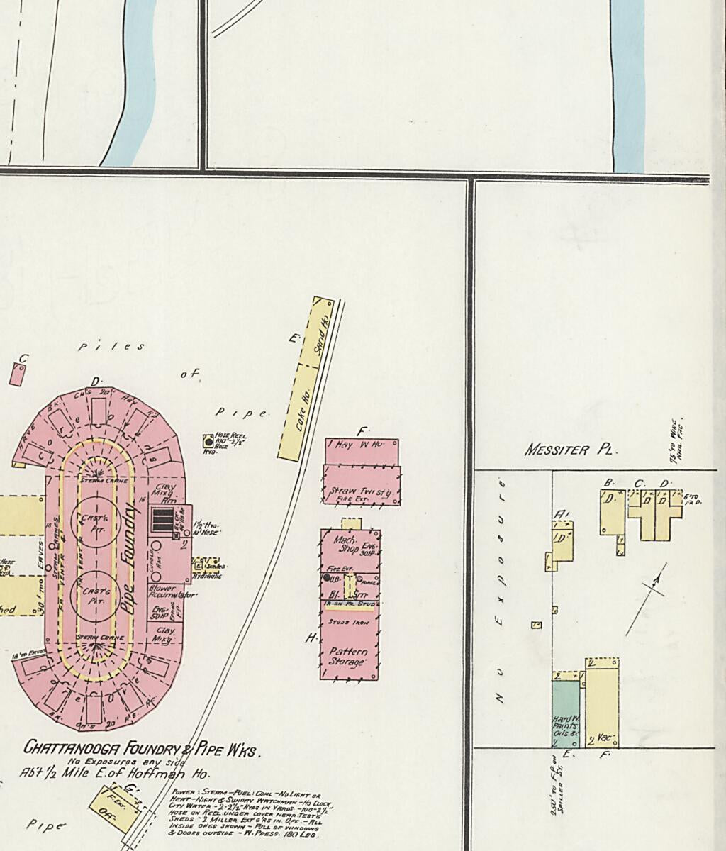 This old map of Bridgeport, Jackson County, Alabama was created by Sanborn Map Company in 1897