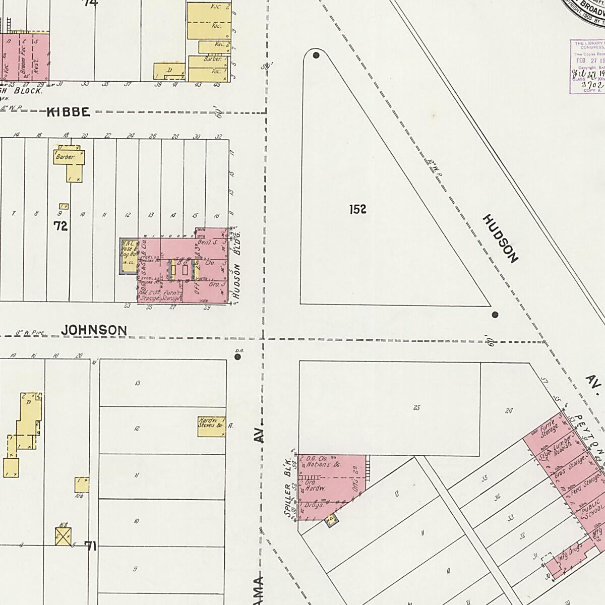 This old map of Bridgeport, Jackson County, Alabama was created by Sanborn Map Company in 1903