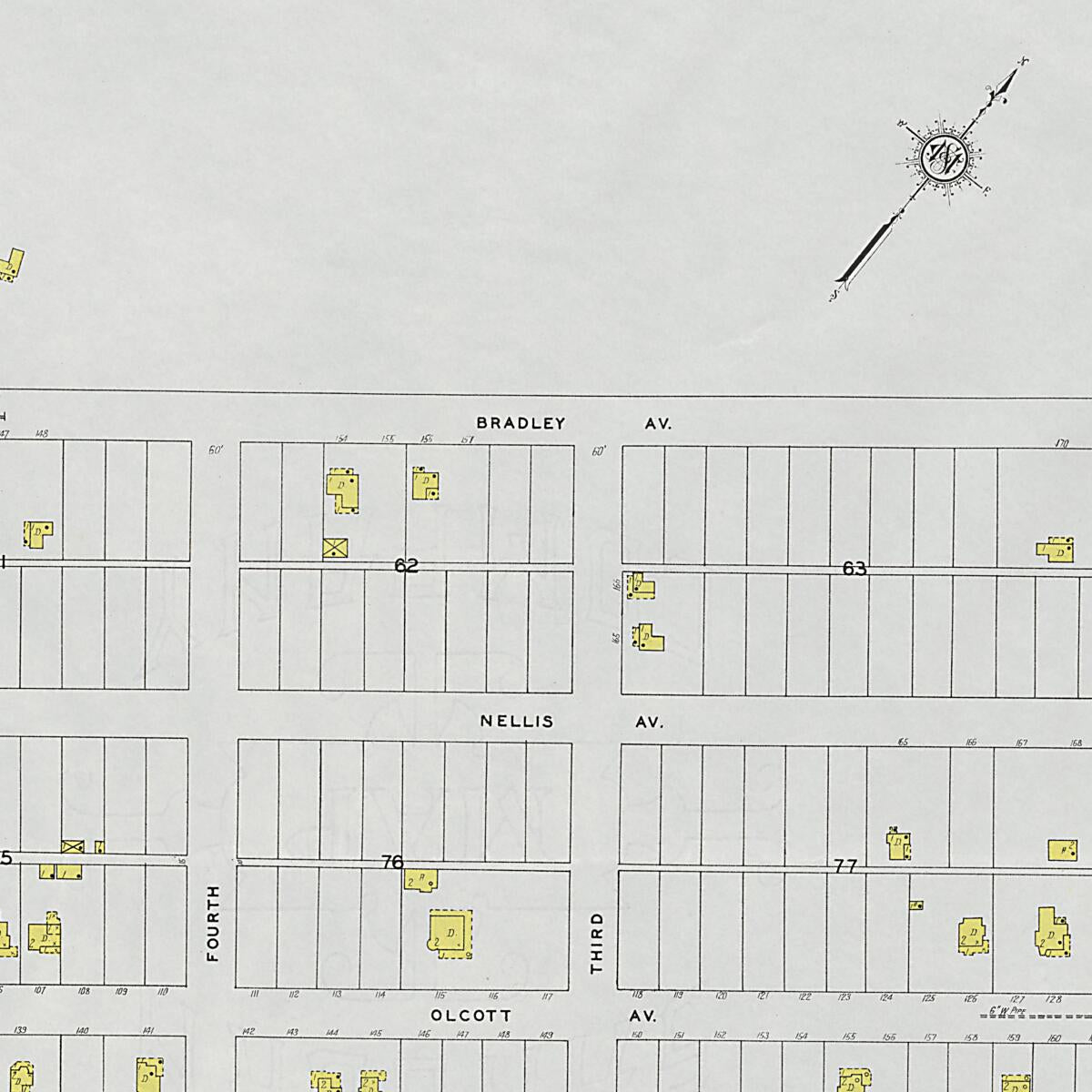 This old map of Bridgeport, Jackson County, Alabama was created by Sanborn Map Company in 1927