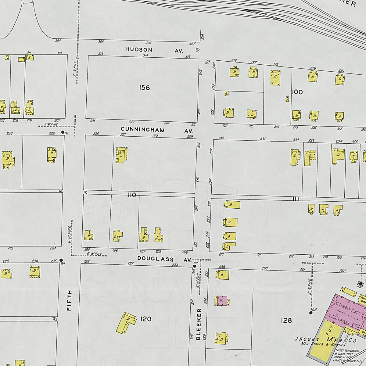 This old map of Bridgeport, Jackson County, Alabama was created by Sanborn Map Company in 1927
