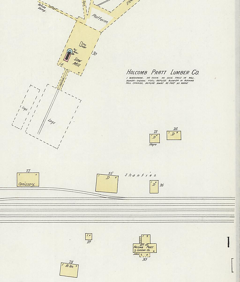 This old map of Calera, Shelby County, Alabama was created by Sanborn Map Company in 1897