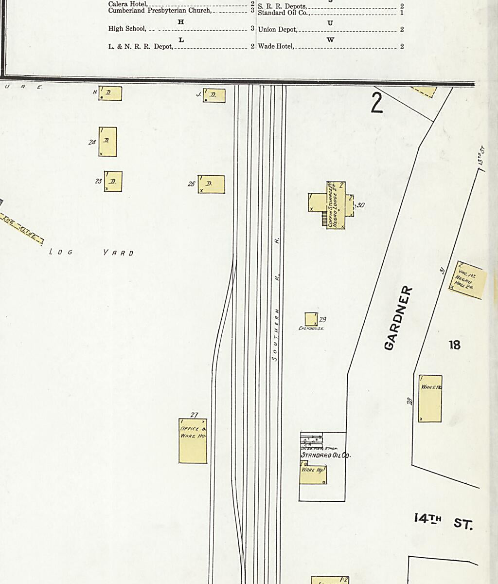 This old map of Calera, Shelby County, Alabama was created by Sanborn Map Company in 1909
