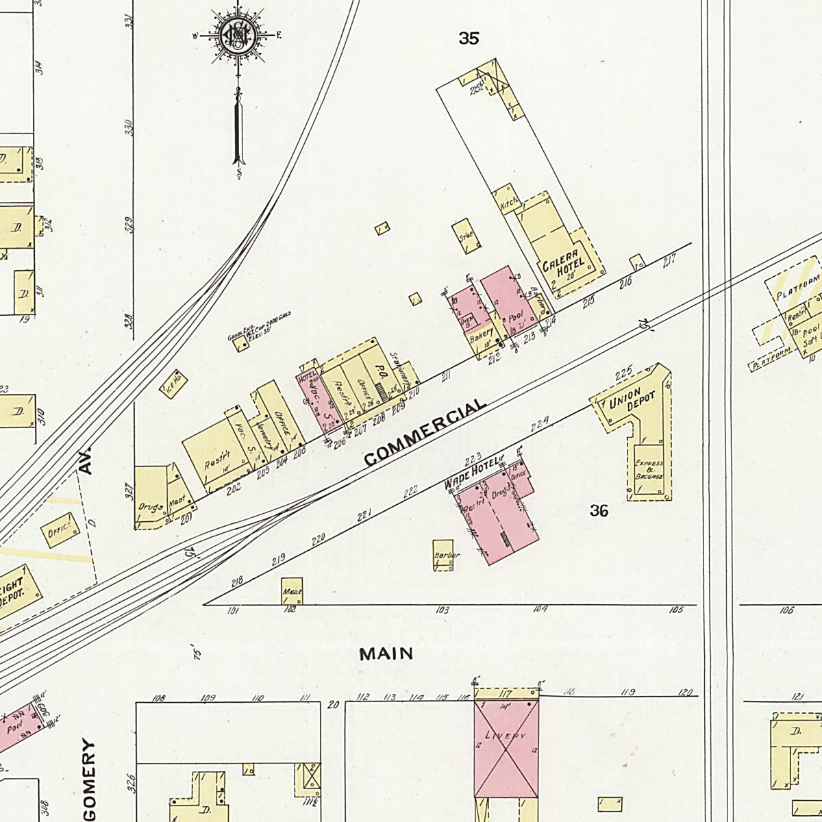 This old map of Calera, Shelby County, Alabama was created by Sanborn Map Company in 1909