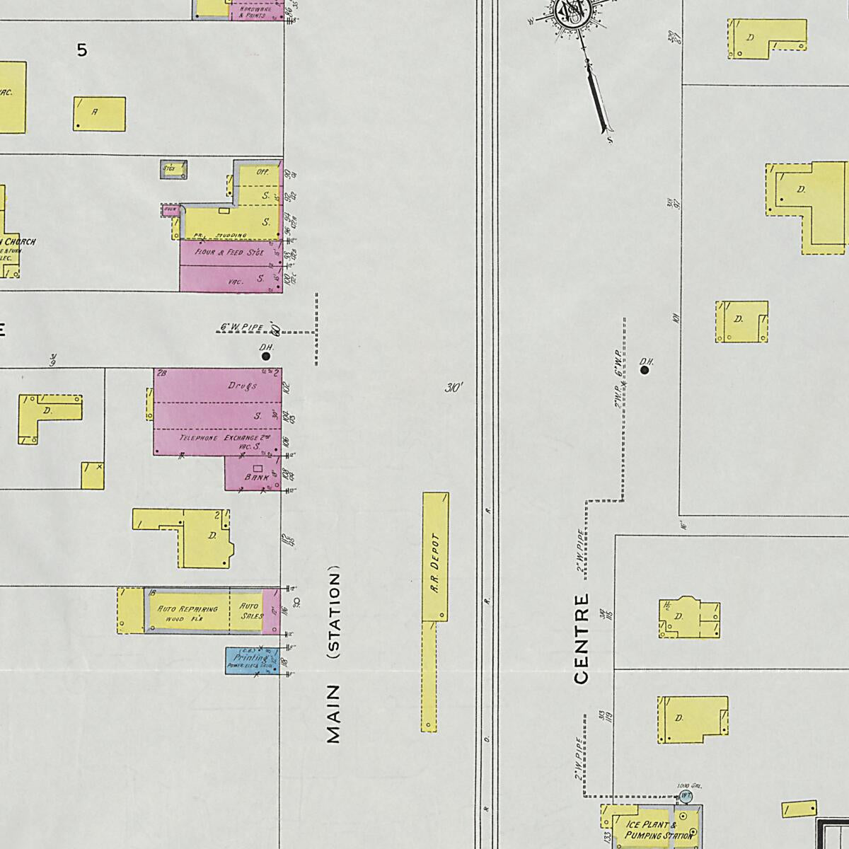 This old map of Citronelle, Mobile County, Alabama was created by Sanborn Map Company in 1926