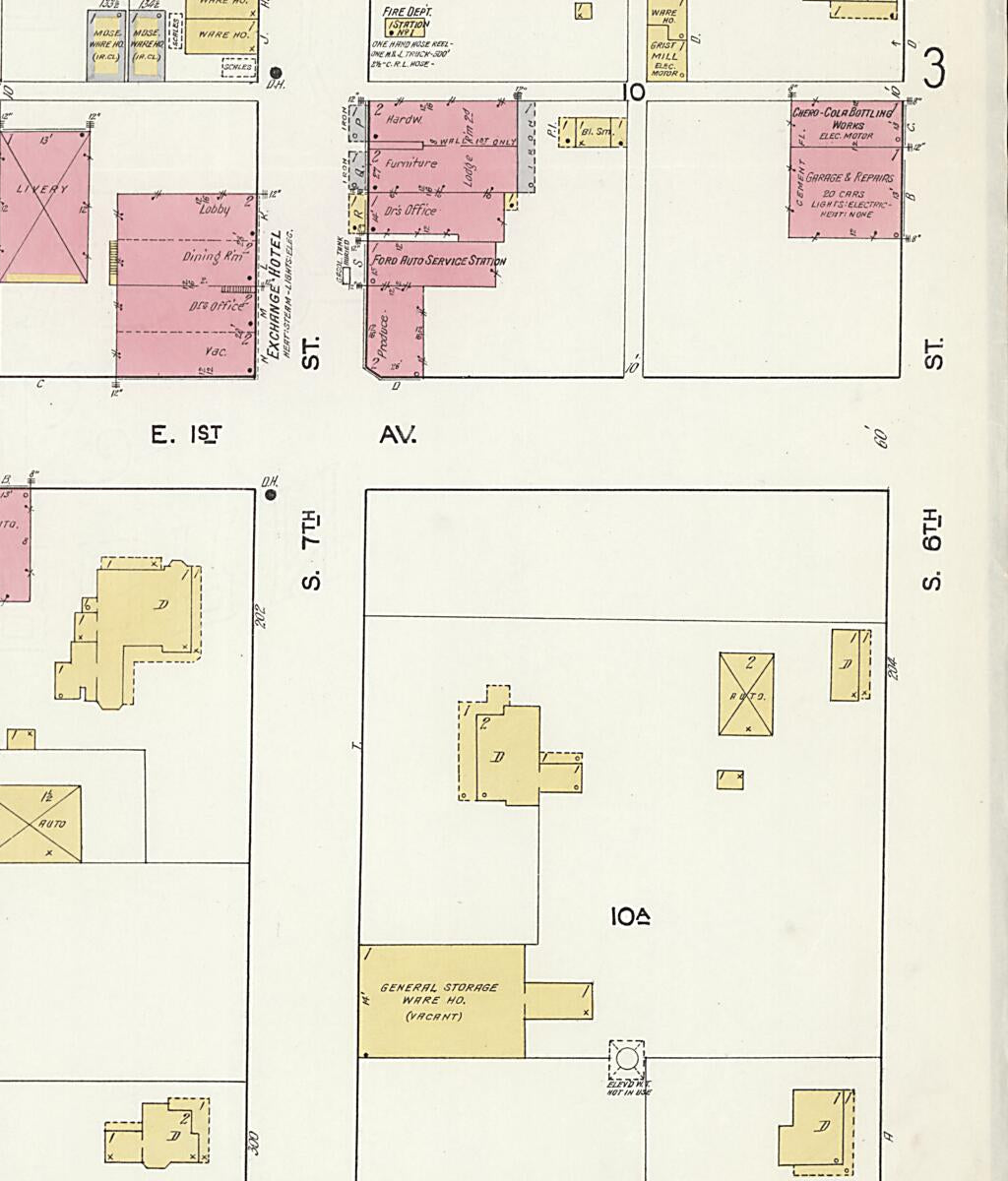 This old map of Clanton, Chilton County, Alabama was created by Sanborn Map Company in 1917