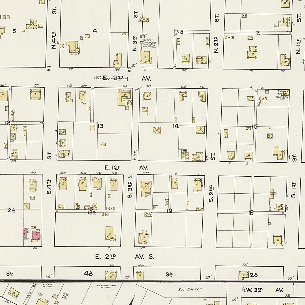 This old map of Clanton, Chilton County, Alabama was created by Sanborn Map Company in 1917