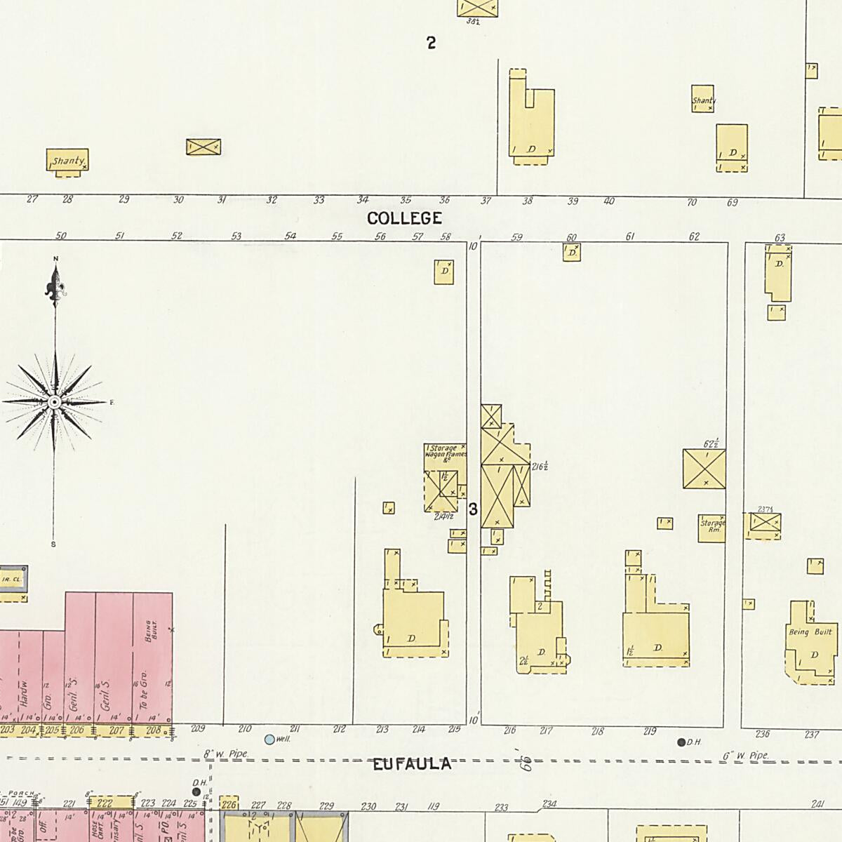 This old map of Clayton, Barbour County, Alabama was created by Sanborn Map Company in 1903
