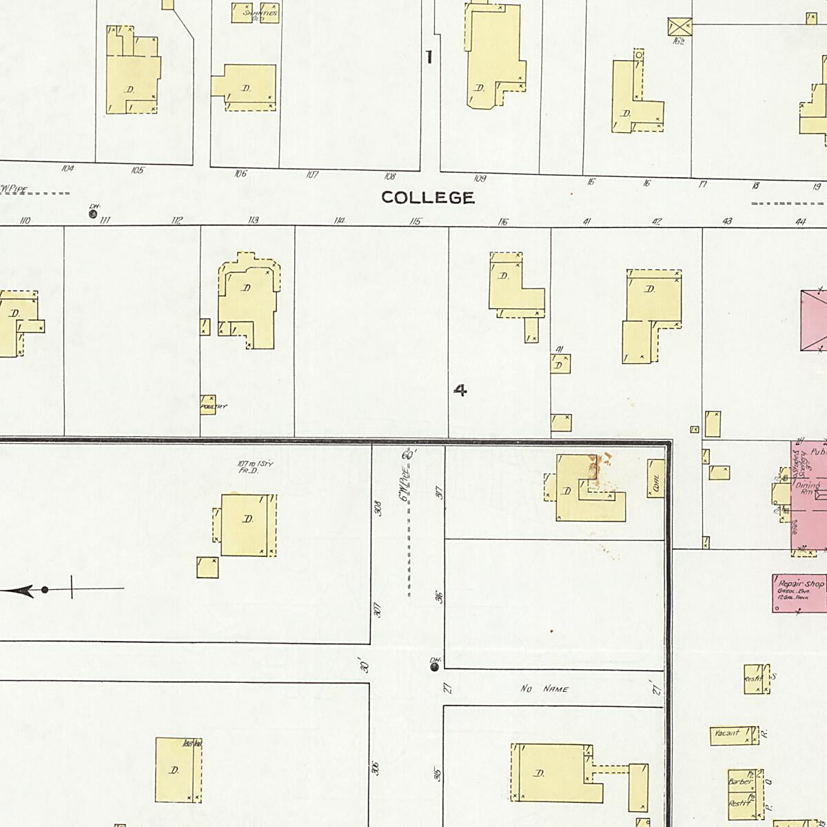 This old map of Clayton, Barbour County, Alabama was created by Sanborn Map Company in 1910