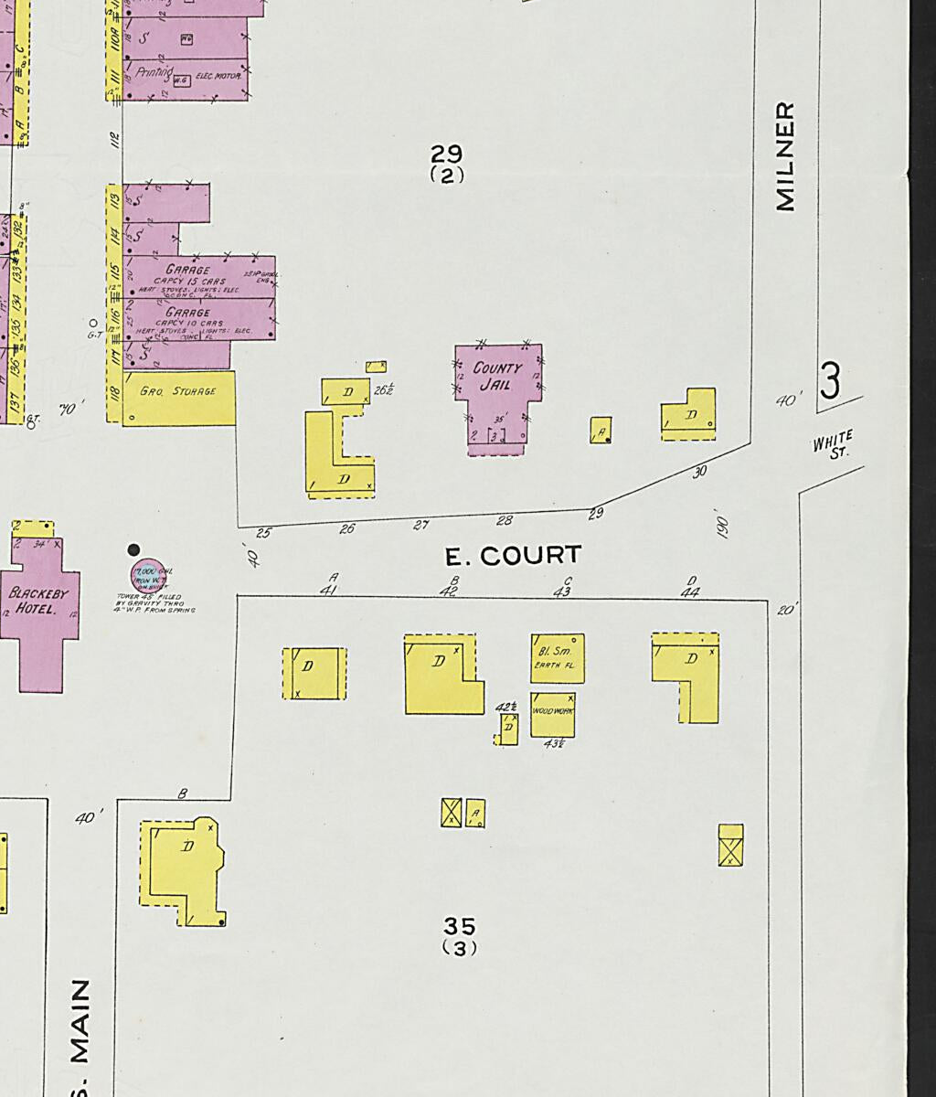 This old map of Columbiana, Shelby County, Alabama was created by Sanborn Map Company in 1923