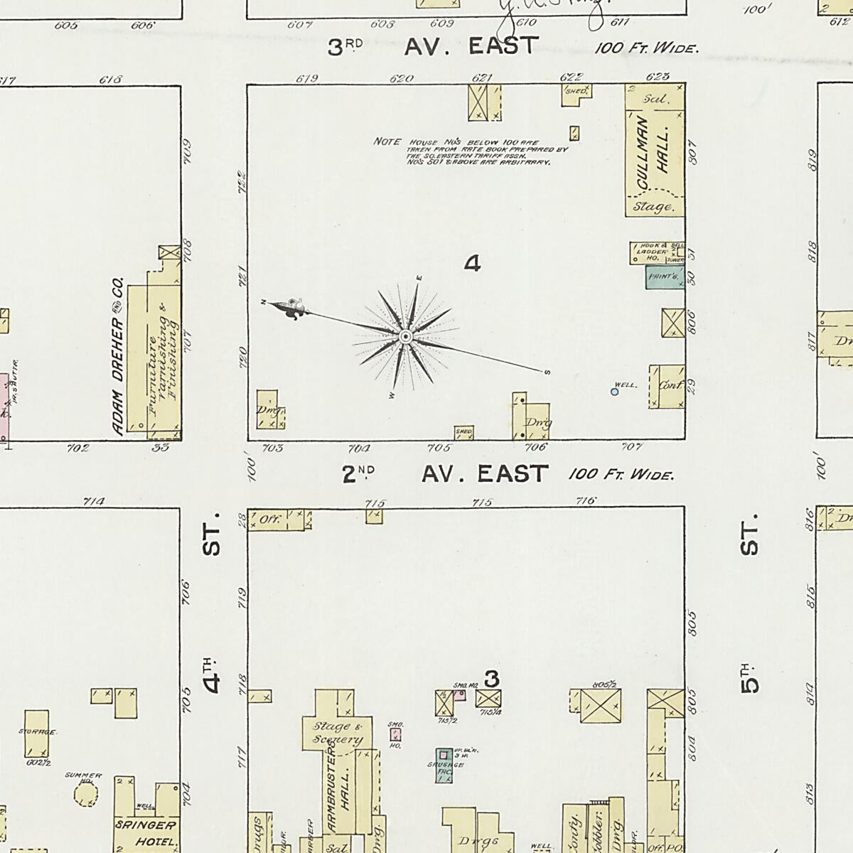 This old map of Cullman, Cullman County, Alabama was created by Sanborn Map Company in 1888